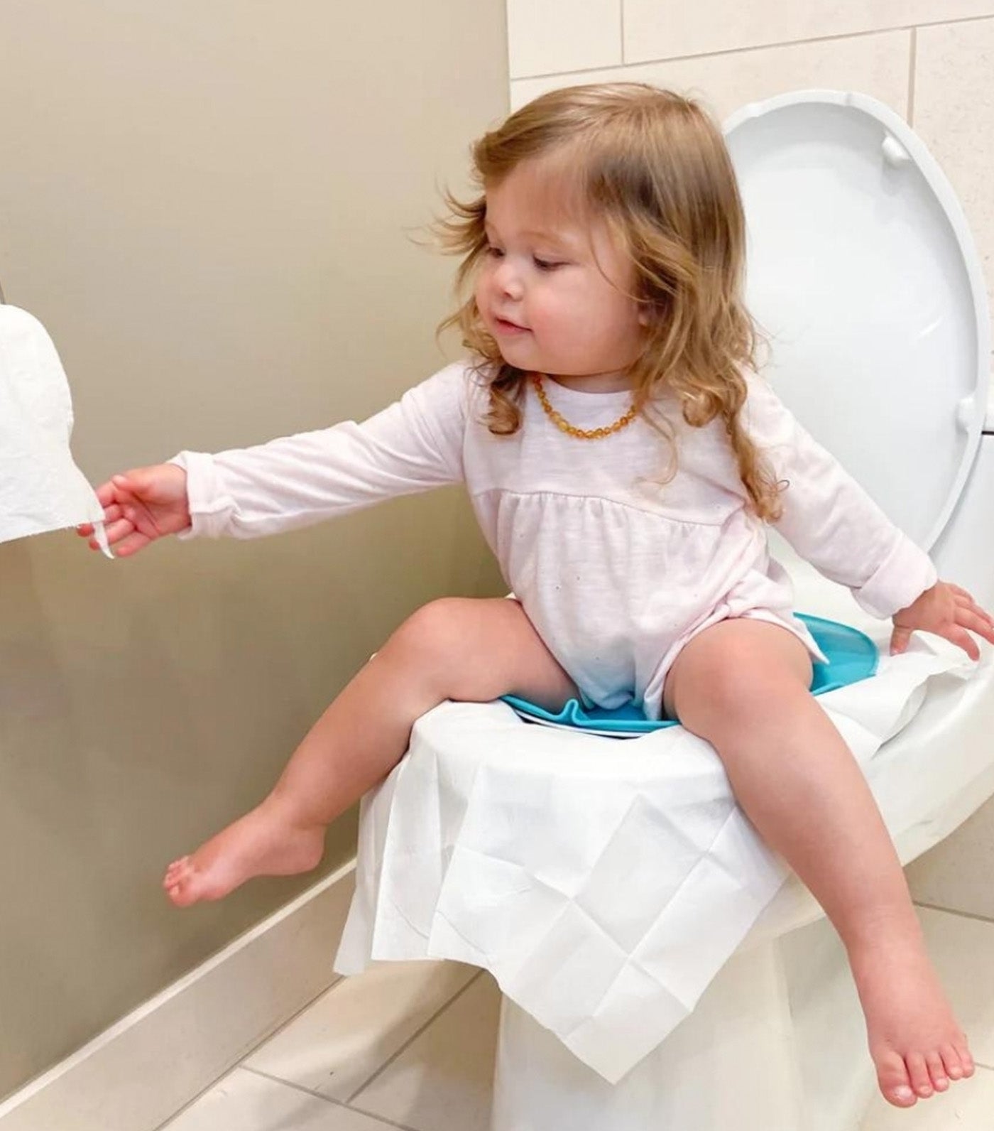 Disposable Toilet Seat Liner Blue