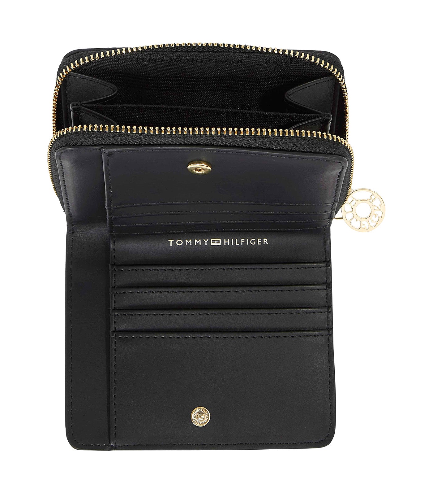 Women's Distinct Med Zip Around Wallet Black