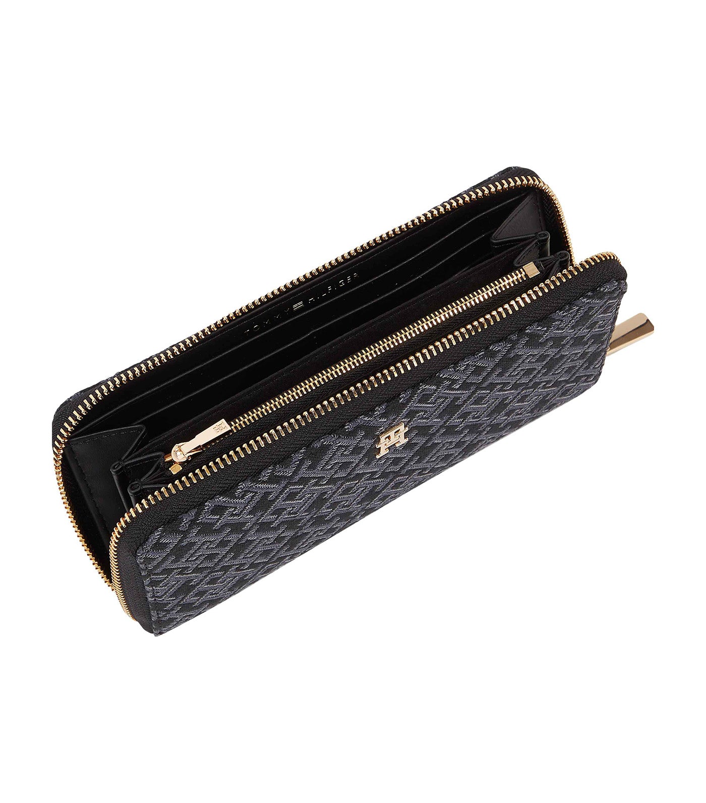 Women's Icon Large Za Jacquard Wallet Black