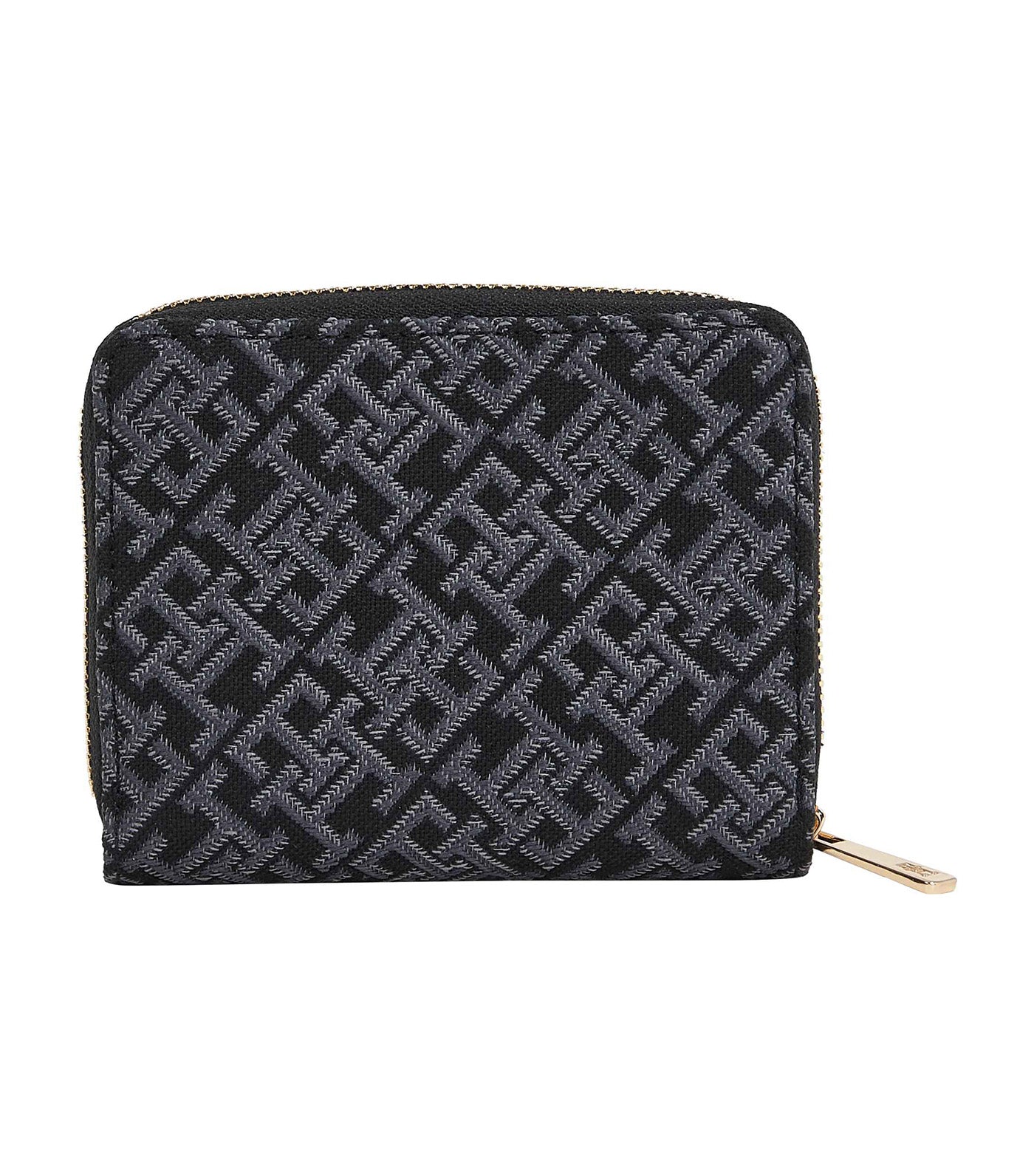Women's Icon Med Flap Za Jacquard Wallet Black