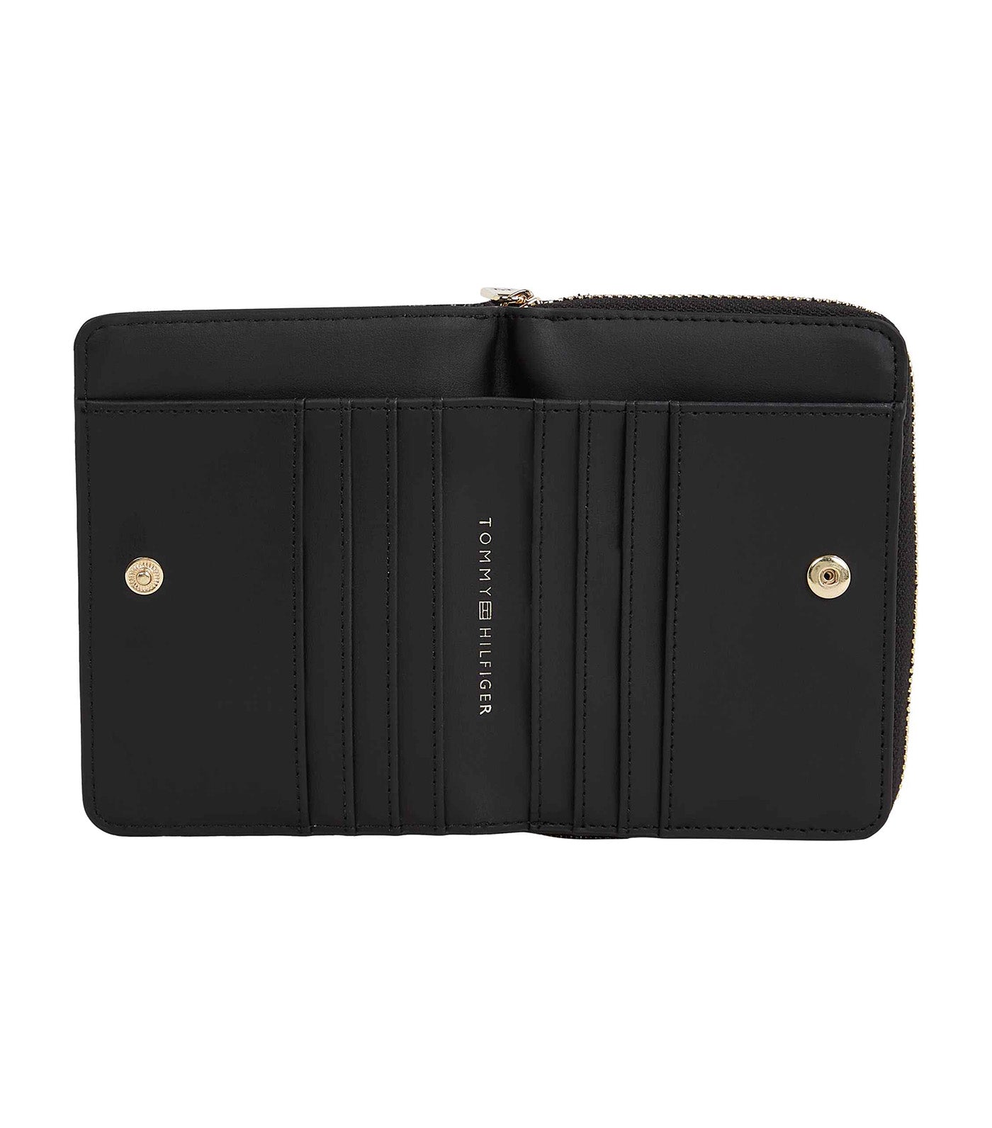 Women's Icon Med Flap Za Jacquard Wallet Black