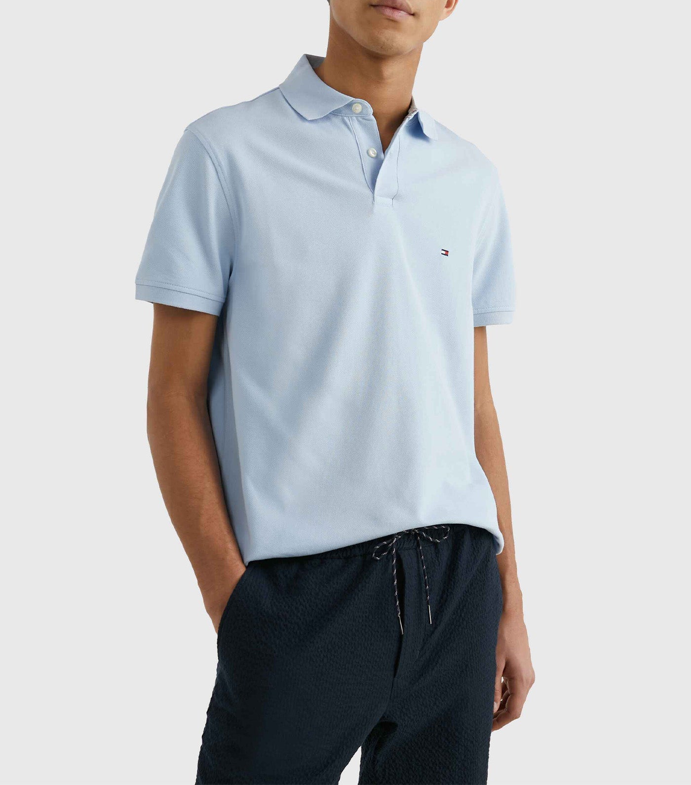 Tommy Hilfiger Men's IM 1985 Regular Polo Shirt Breezy Blue