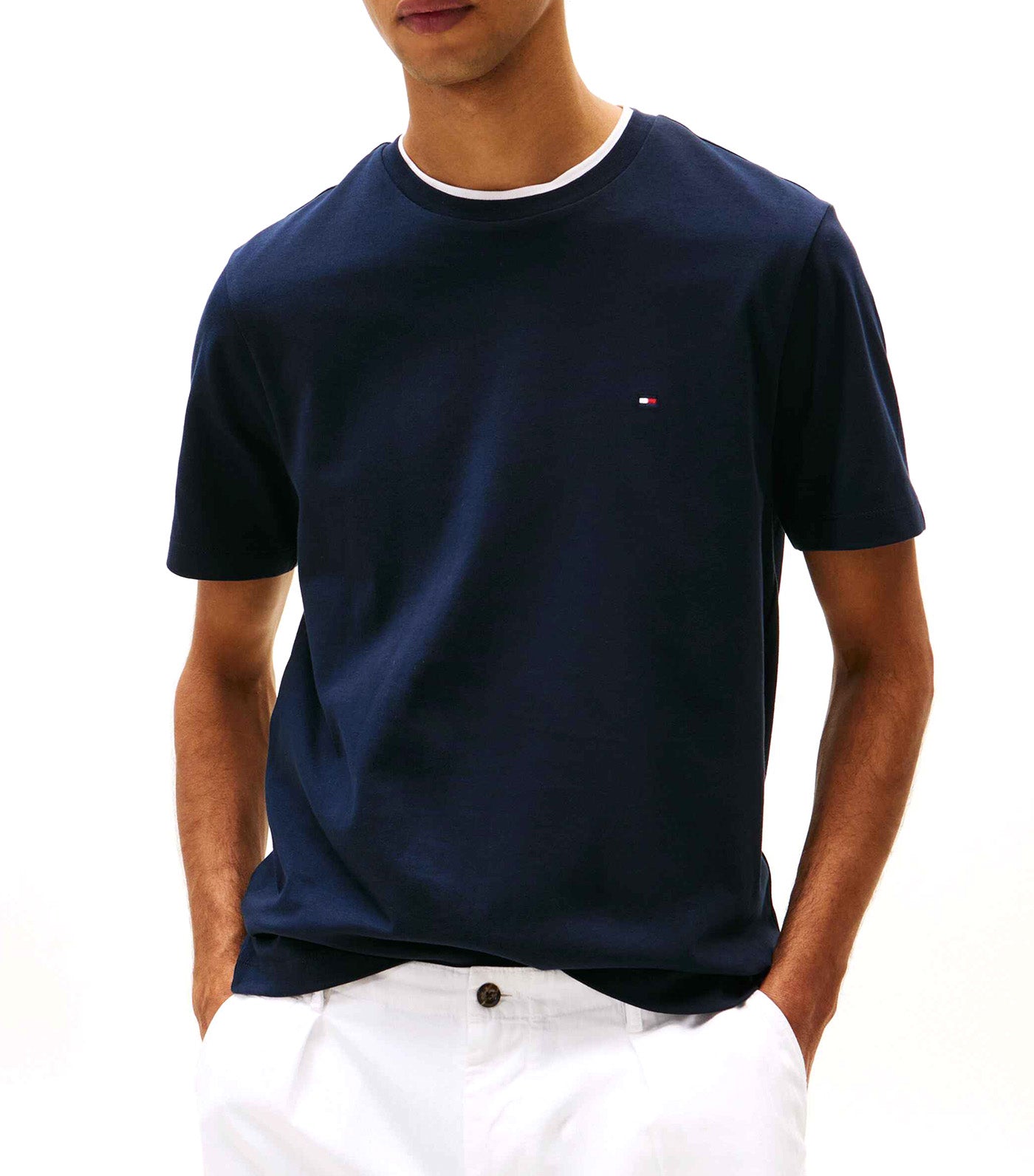 Light Interlock Tee Navy