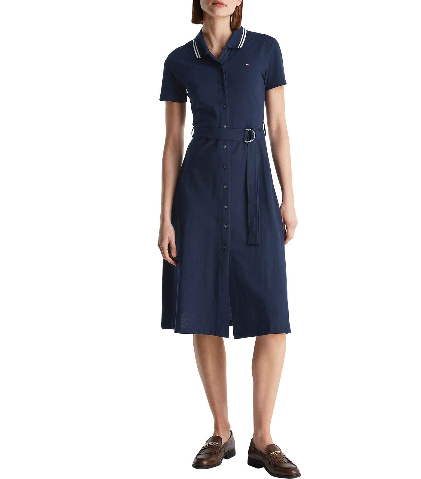 Women's IM AF Cotton Midi Fit & Flare Polo Dress