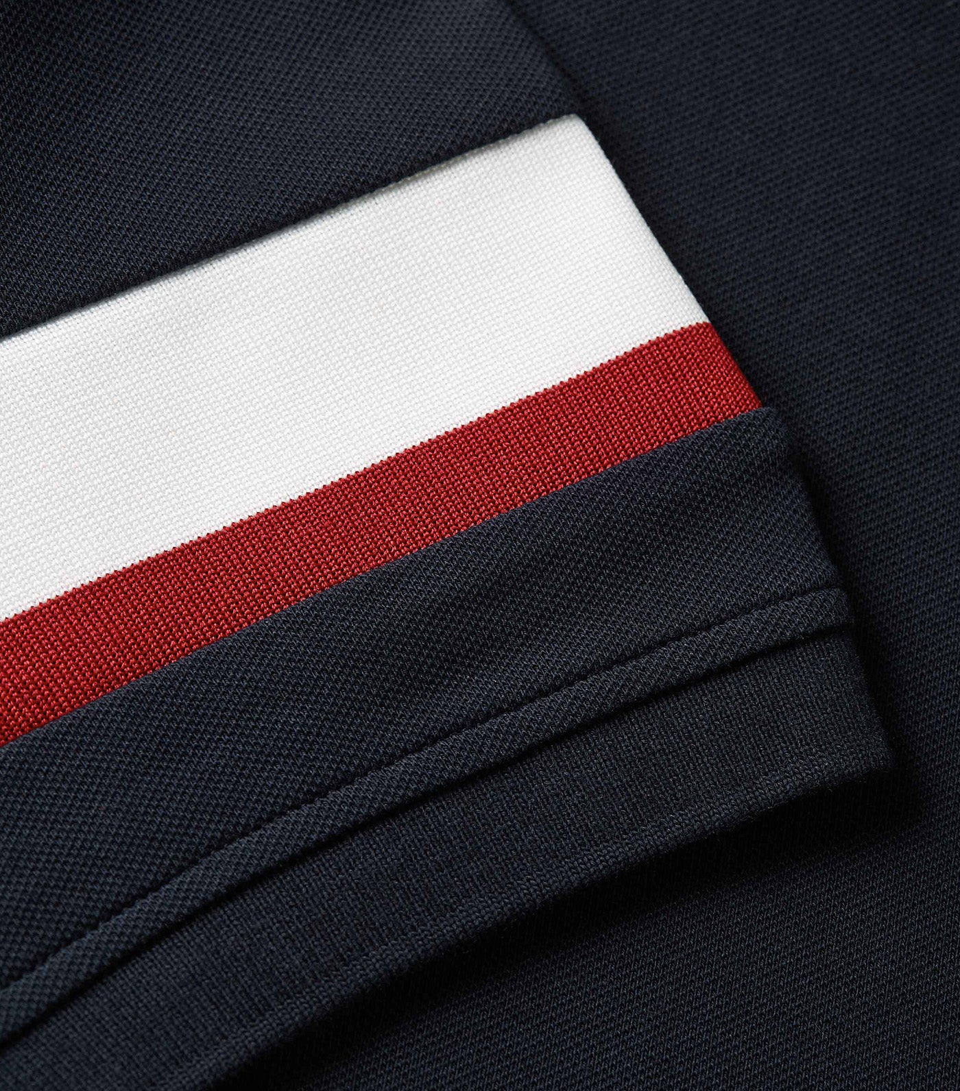 Color Tape Sleeve Polo