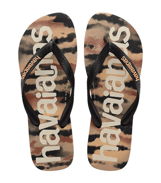 Top Logomania Fashion Flip Flops Black