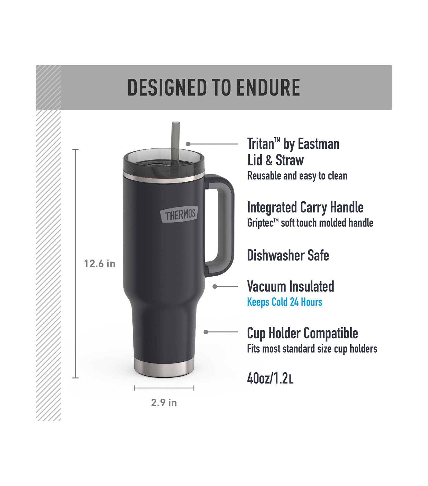 40oz Stainless Steel Cup Holder Mug