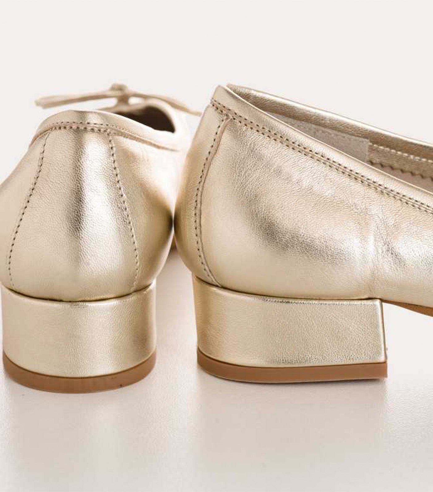 Reqins Fetiche Heeled Ballerinas Platine