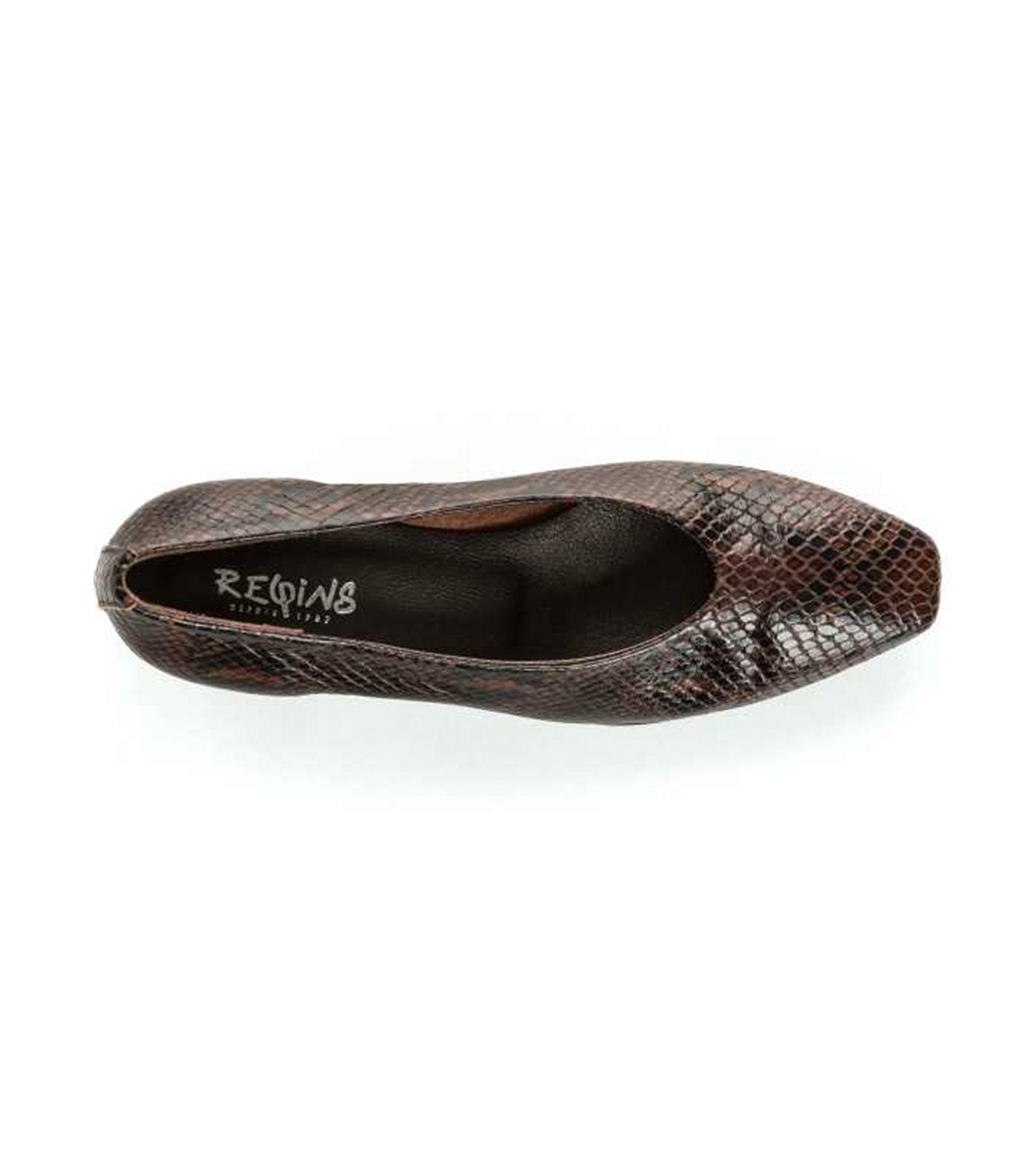 Reqins Favorite Heeled Ballerinas Python Brown