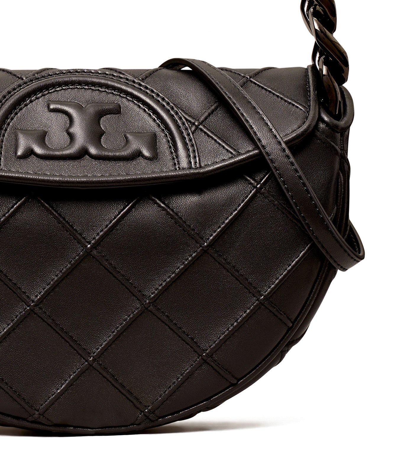 Fleming Soft Mini Crescent Bag Black