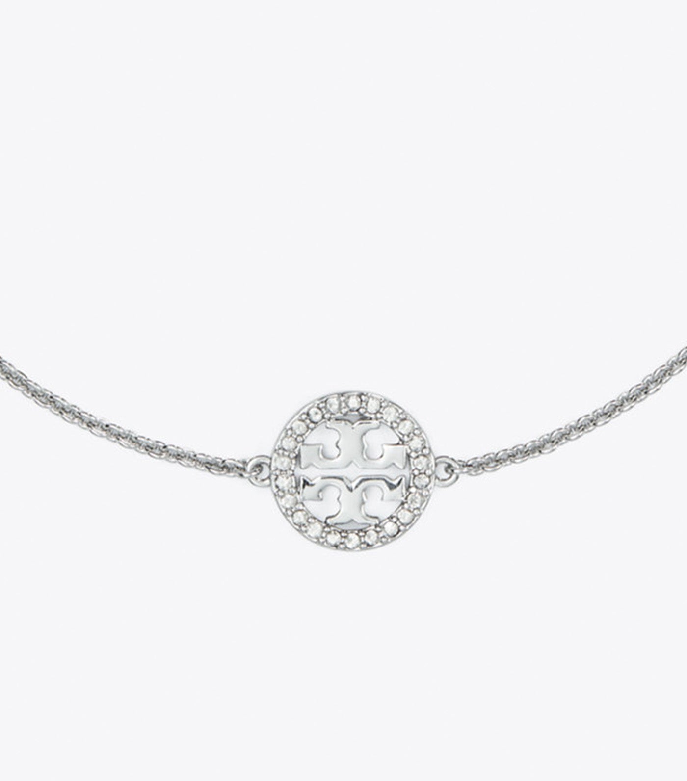 Icon Pave Chain Bracelet Tory Silver/Crystal