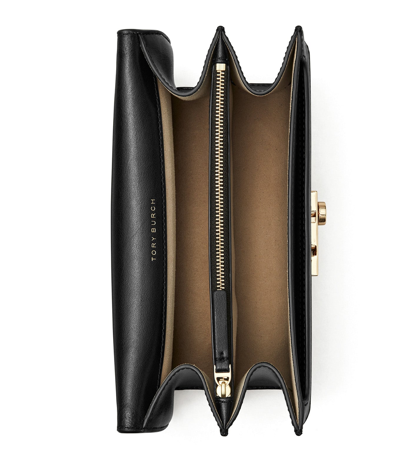 T Monogram Leather Shoulder Bag