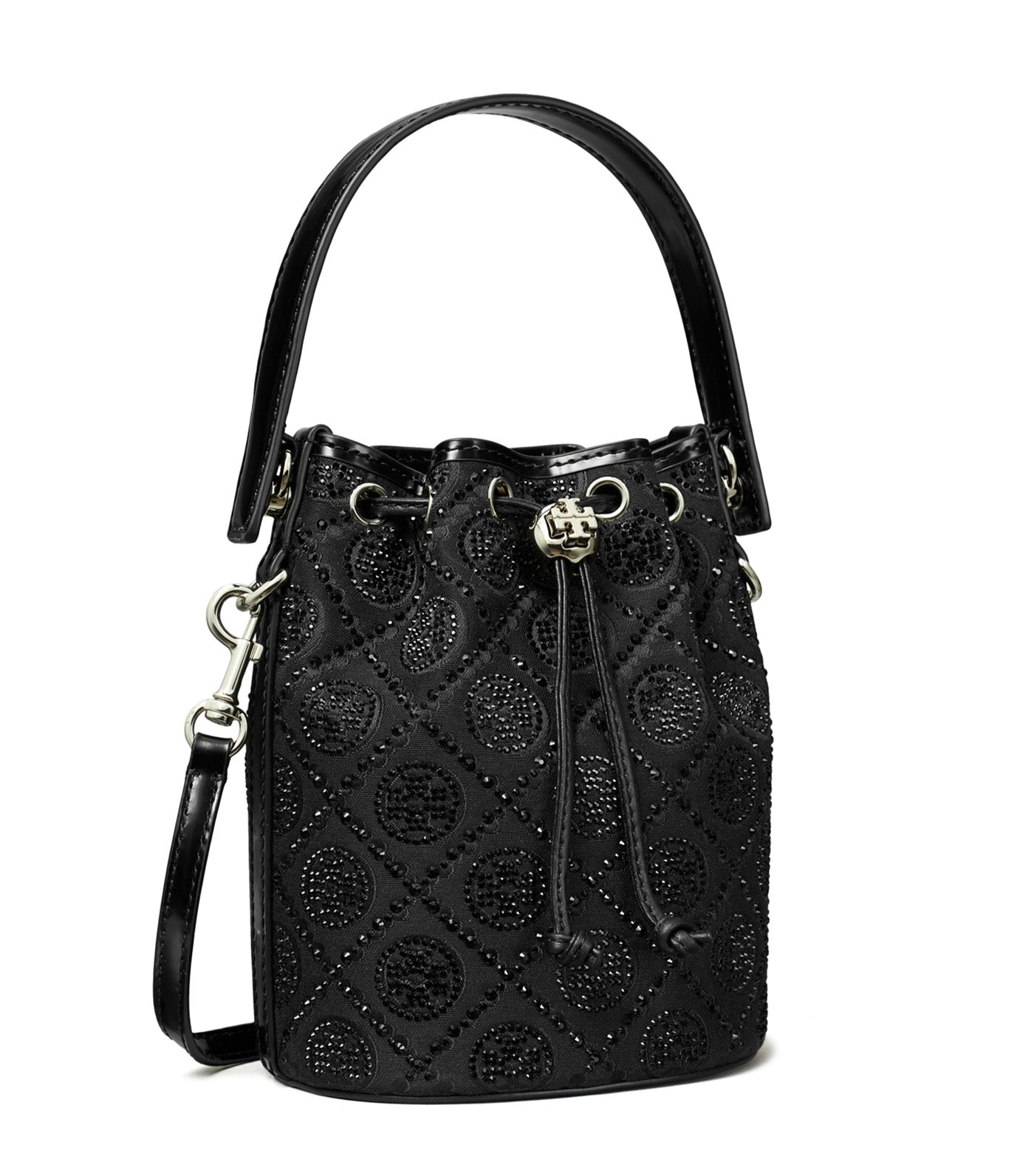 T Monogram Hotfix Mini Bucket Bag Black