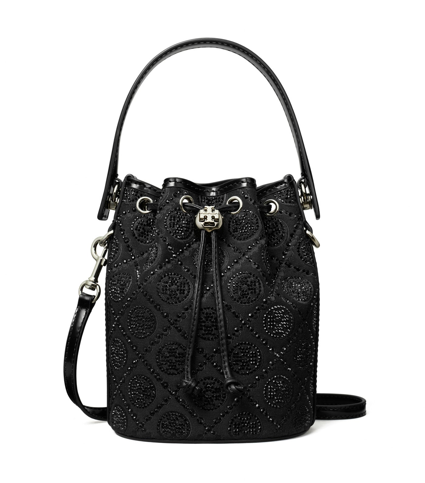 T Monogram Hotfix Mini Bucket Bag Black