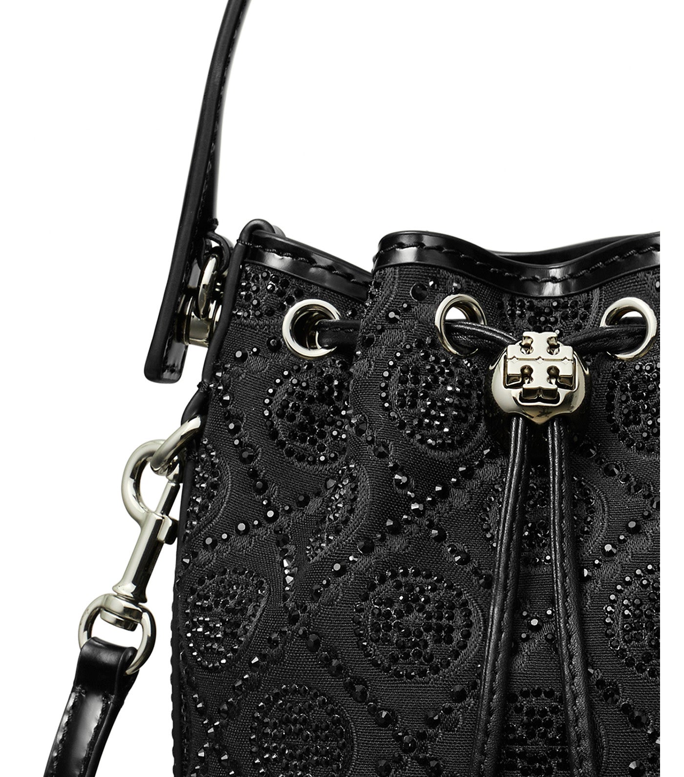 T Monogram Hotfix Mini Bucket Bag Black