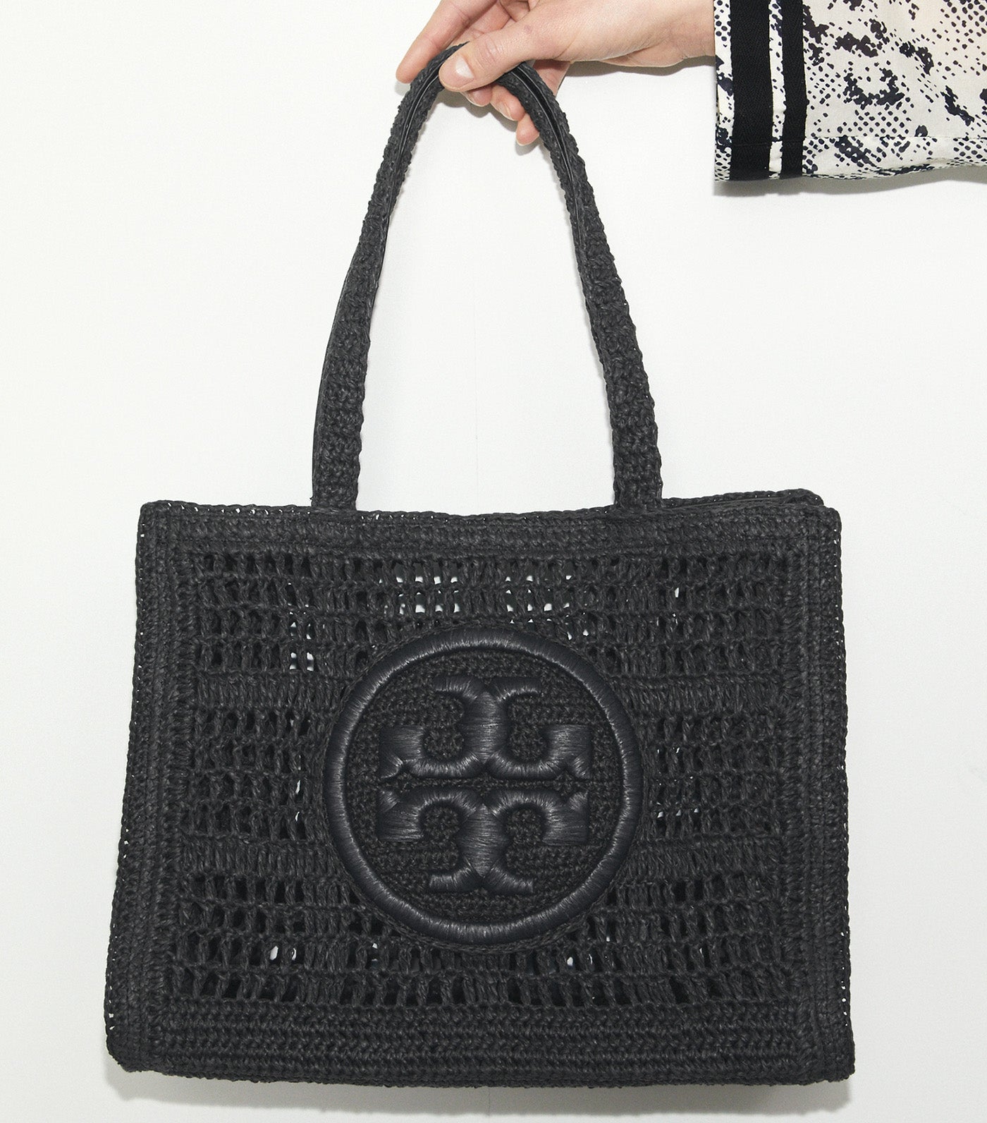 Ella Hand-Crocheted Large Tote Black