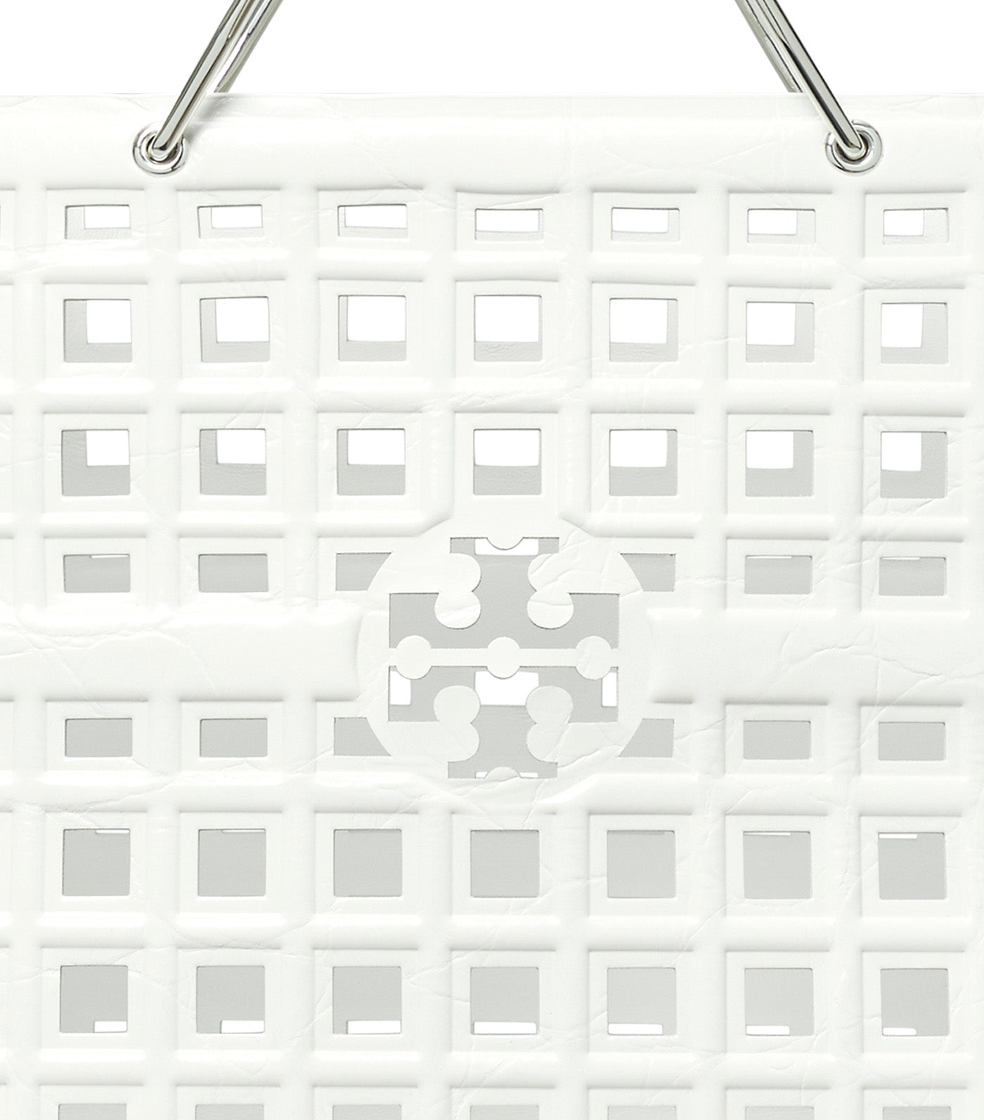 Ella Croc Embossed Market Tote Blanc