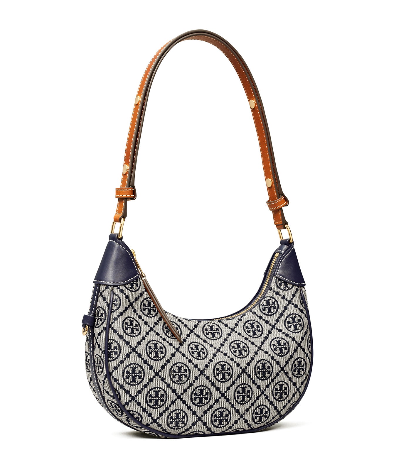 T Monogram Crescent Bag