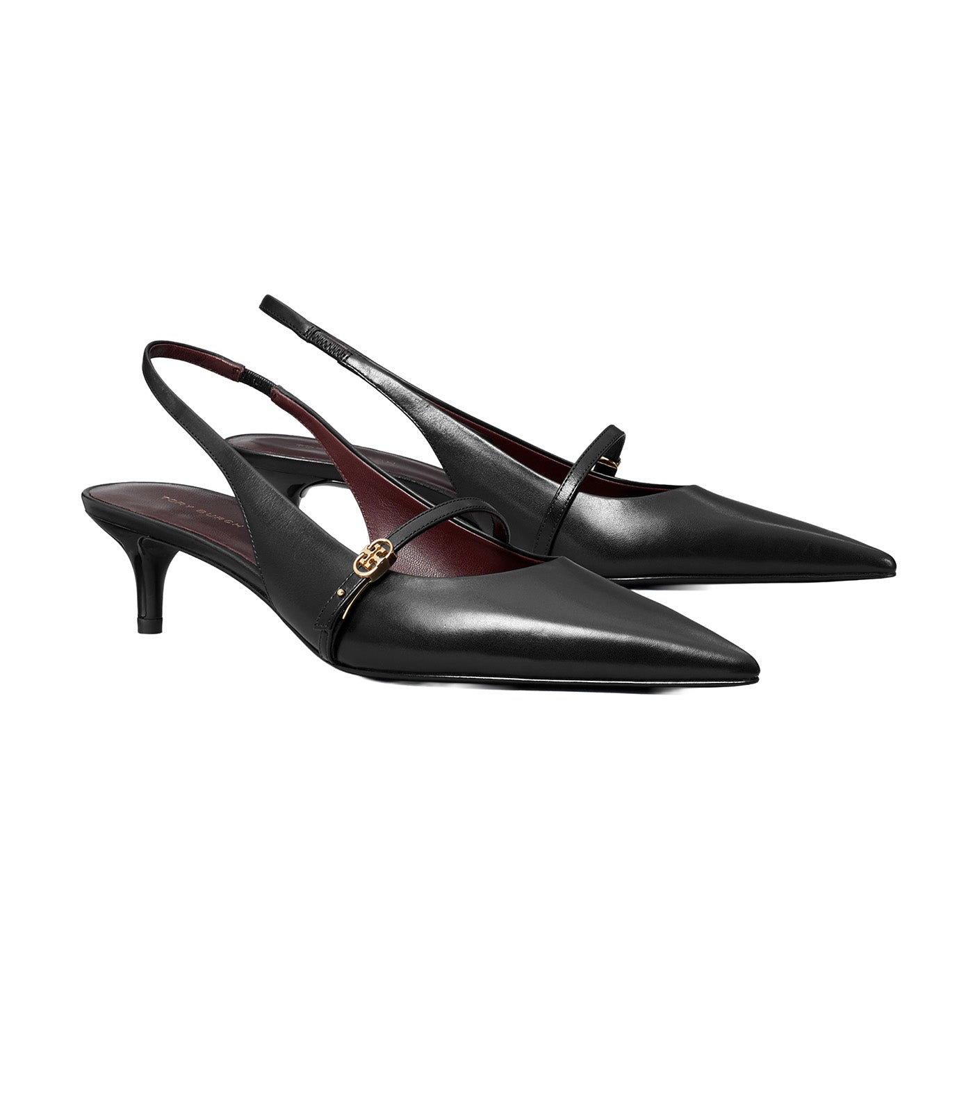 Tory Burch Double T Buckle Mary Jane Slingback Perfect Black