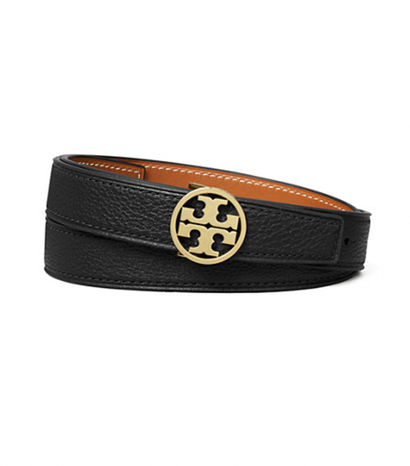 Tory Burch 1in Miller Reversible Belt Black/Cuoio