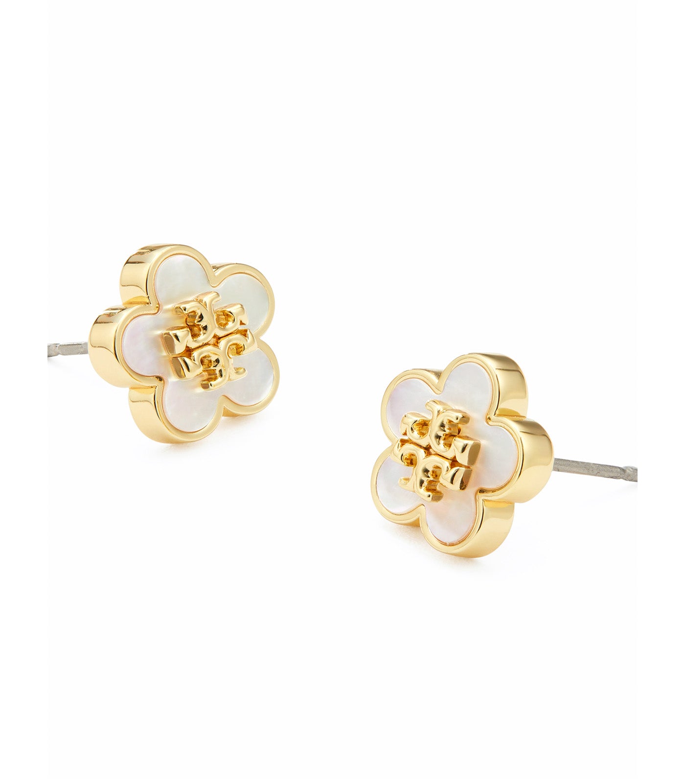 Tory Burch Forget Me Not Stud Earrings Tory Gold/Mother of Pearl