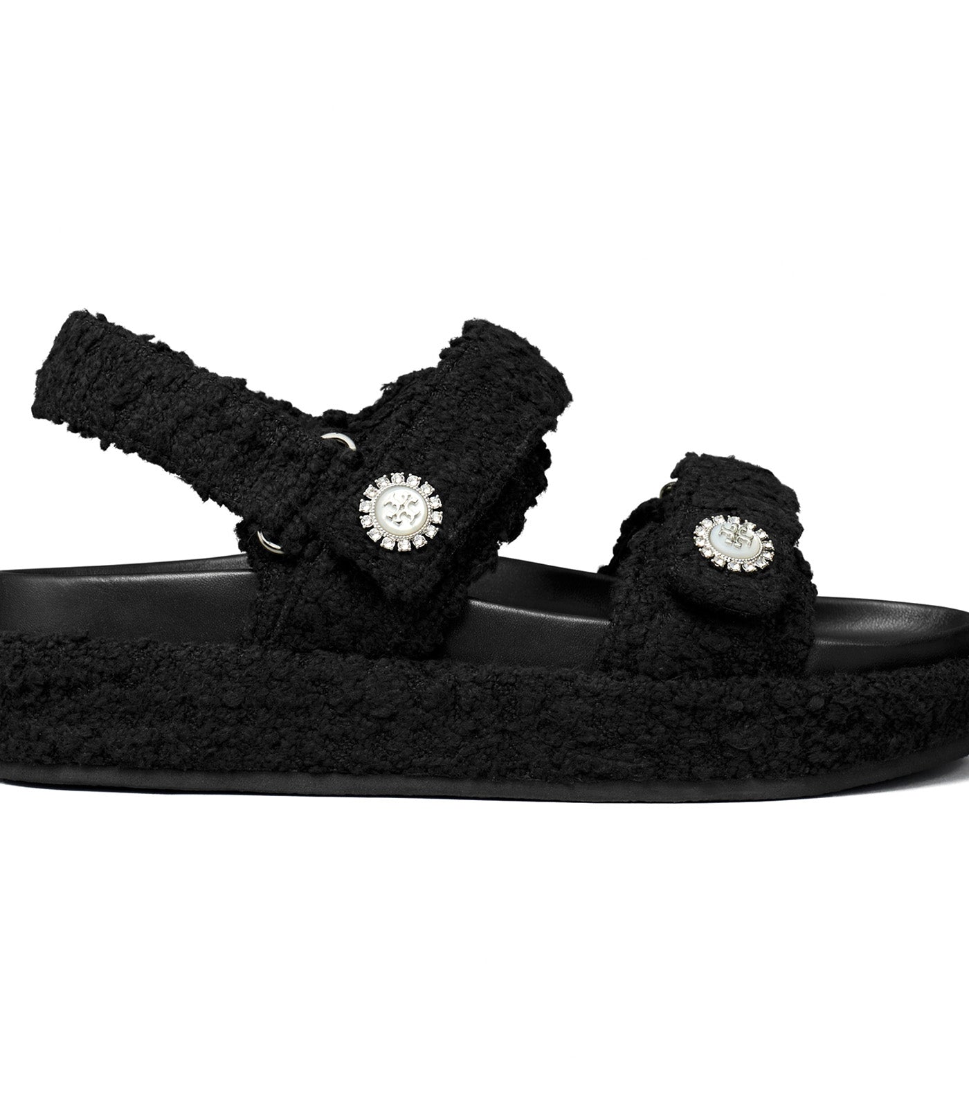 Kira Sport Embellished Sandal Black/Silver