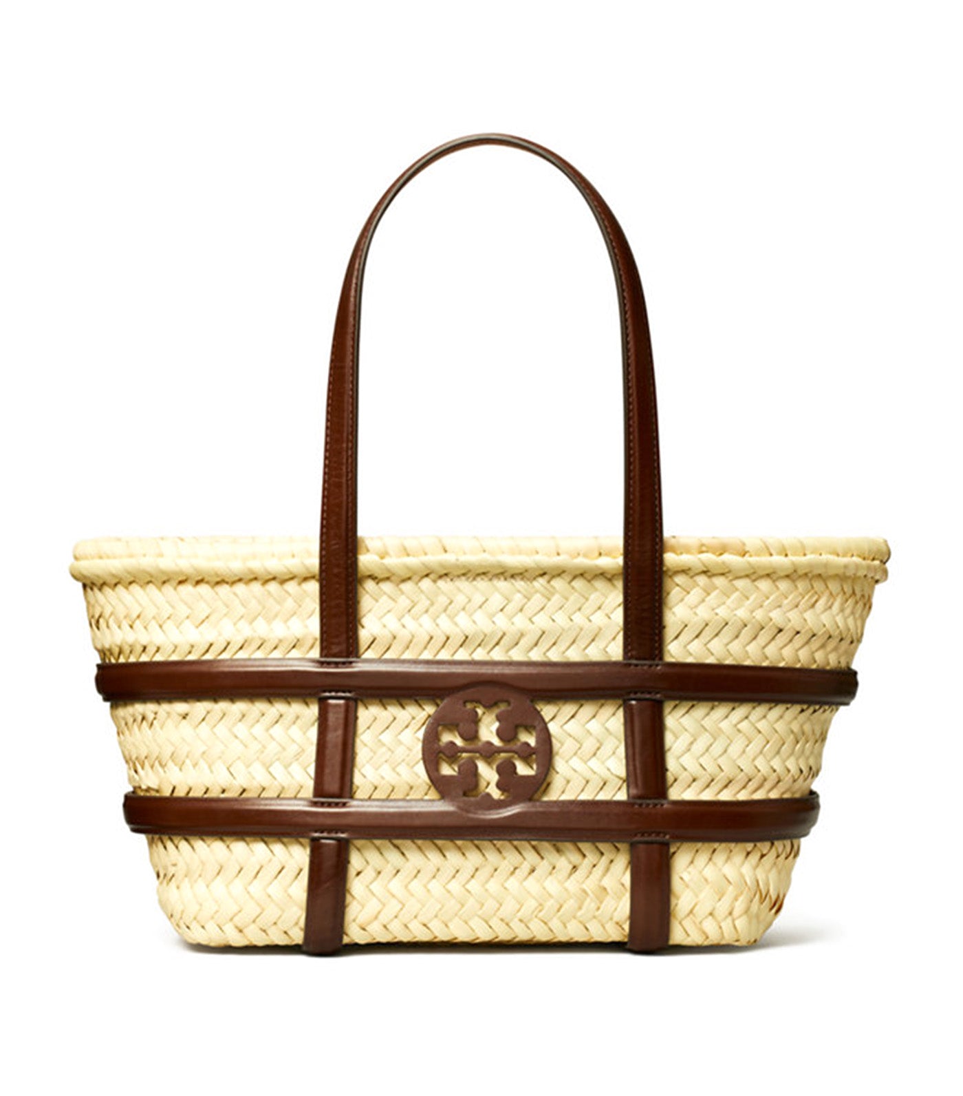 Ella Straw Small Basket Classic Cuoio