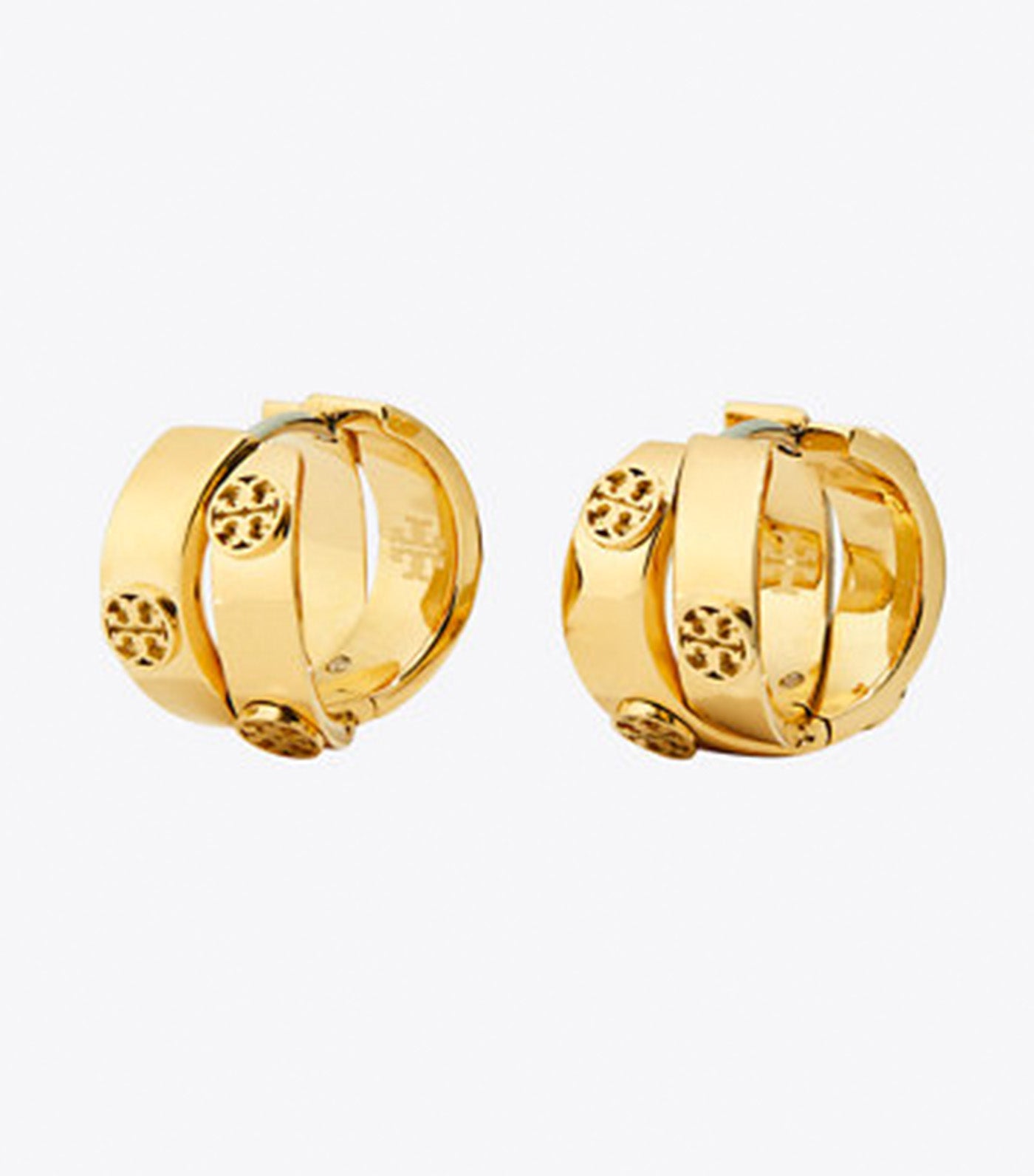 Icon Double Hoop Earrings Tory Gold