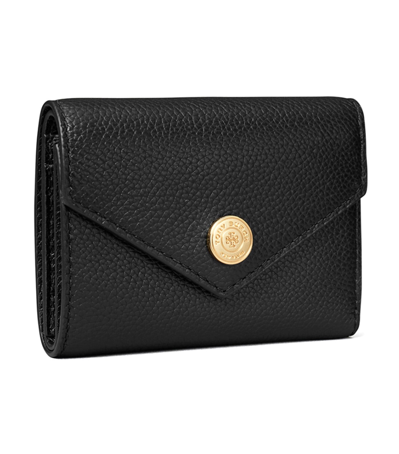 Small Pebble Envelope Wallet Black