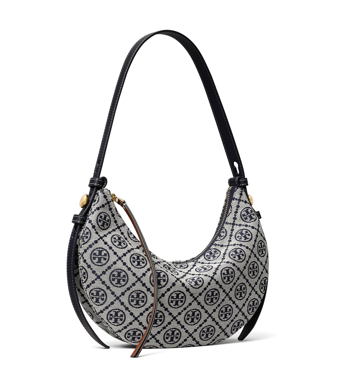 Tory Burch T Monogram Romy Half Moon Bag Tory Navy