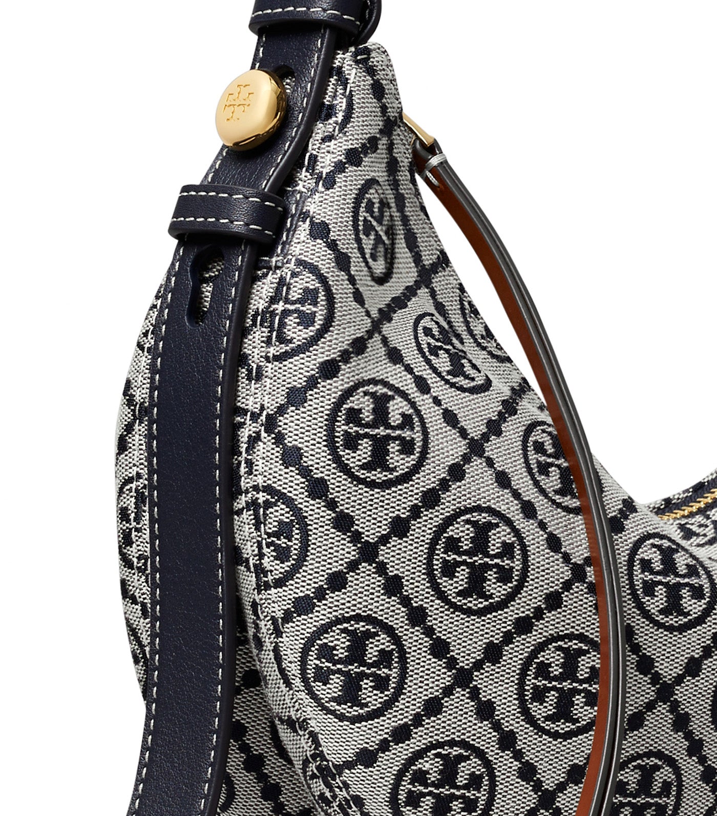 Tory Burch T Monogram Romy Half Moon Bag Tory Navy