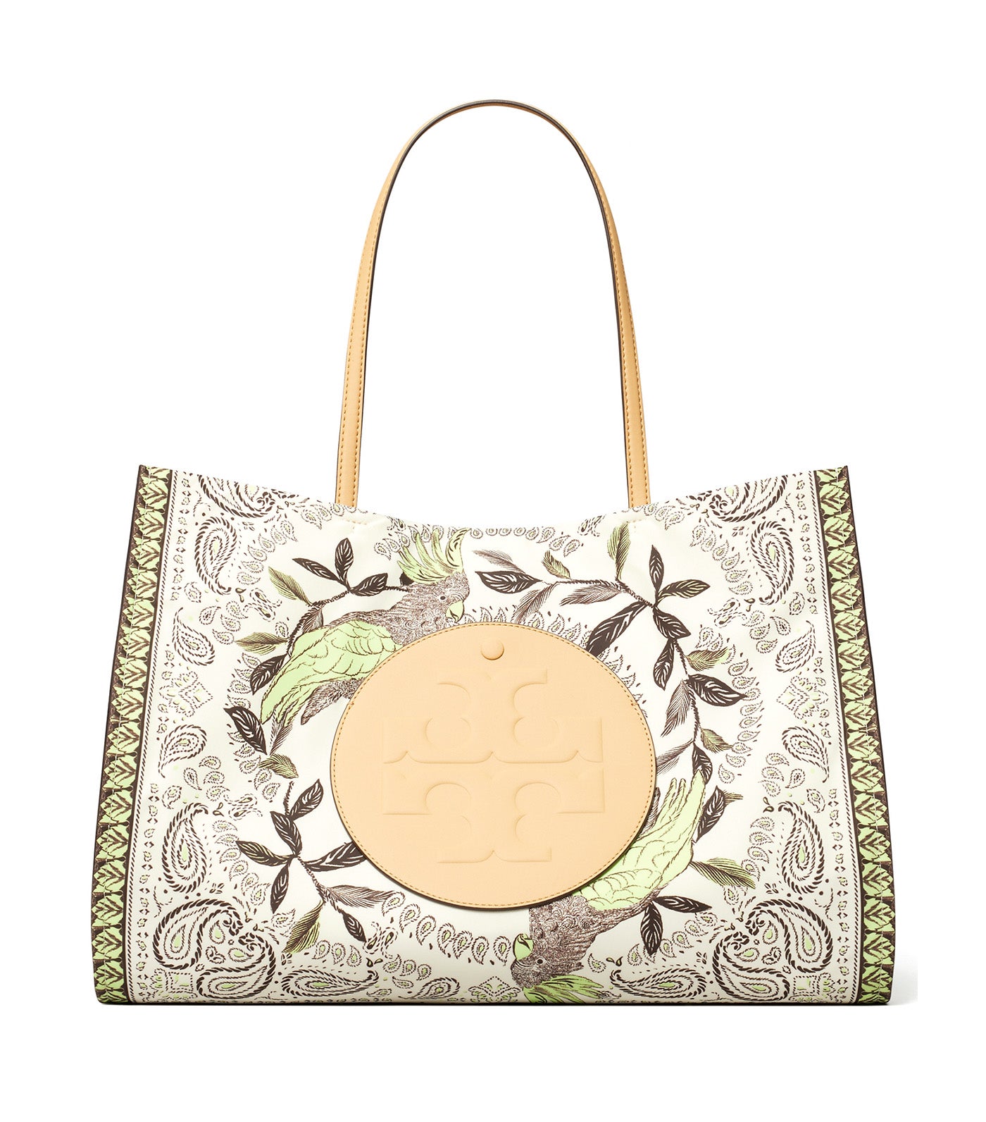 Tory Burch Ella Printed Tote Mint Cockatoo