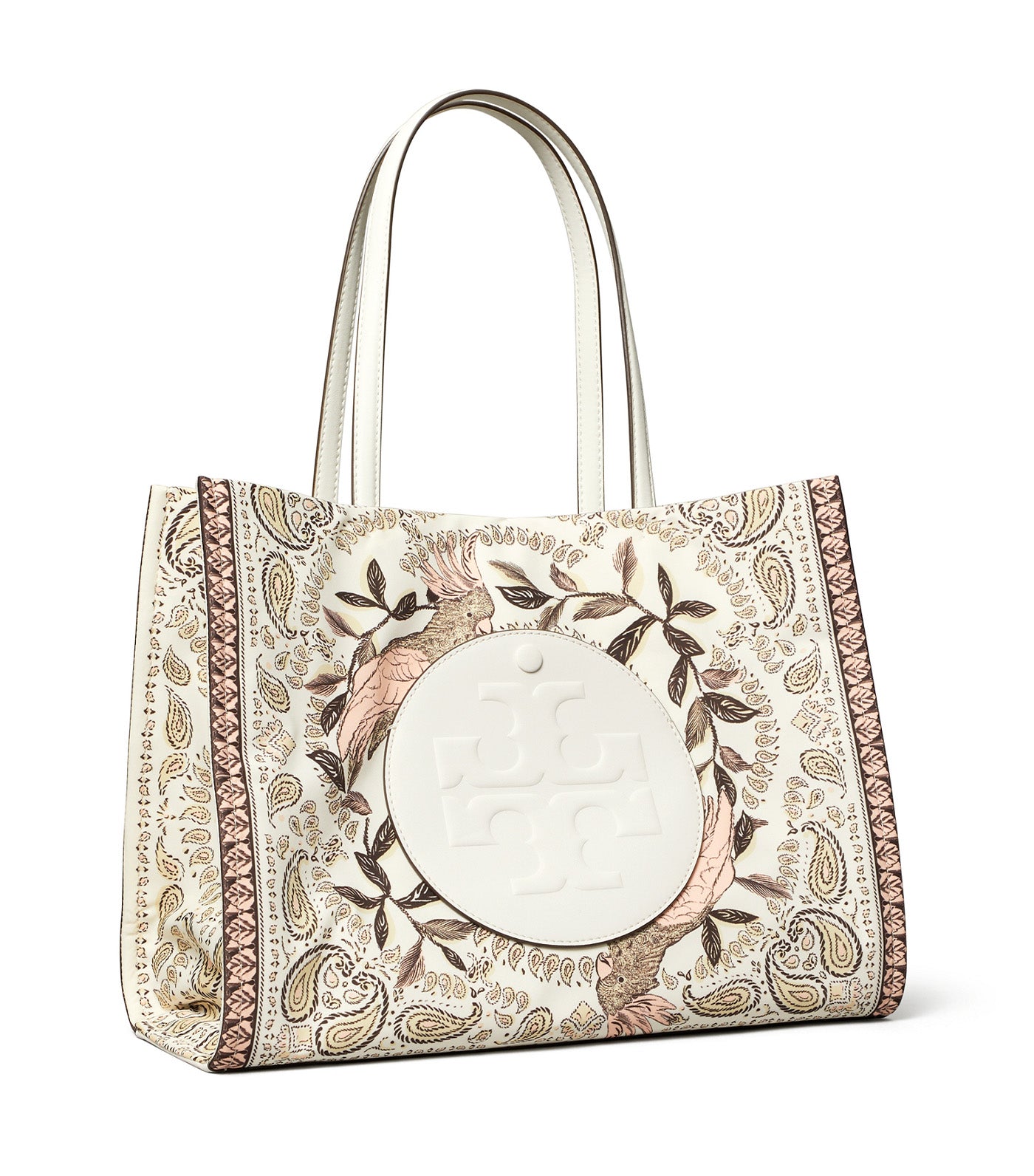 Tory Burch Ella Printed Small Tote Pink Cockatoo