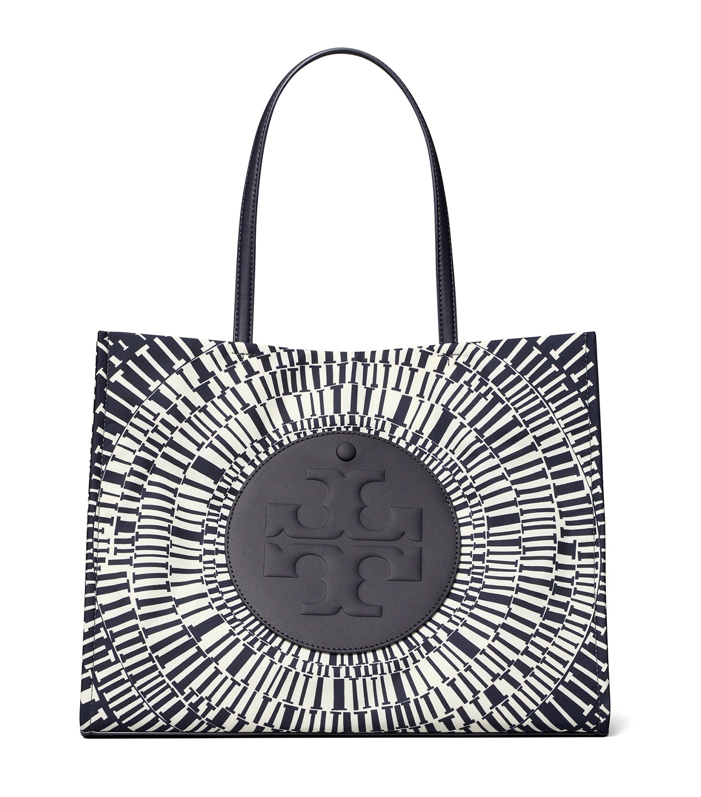 Tory Burch Ella Printed Small Tote Navy Circle