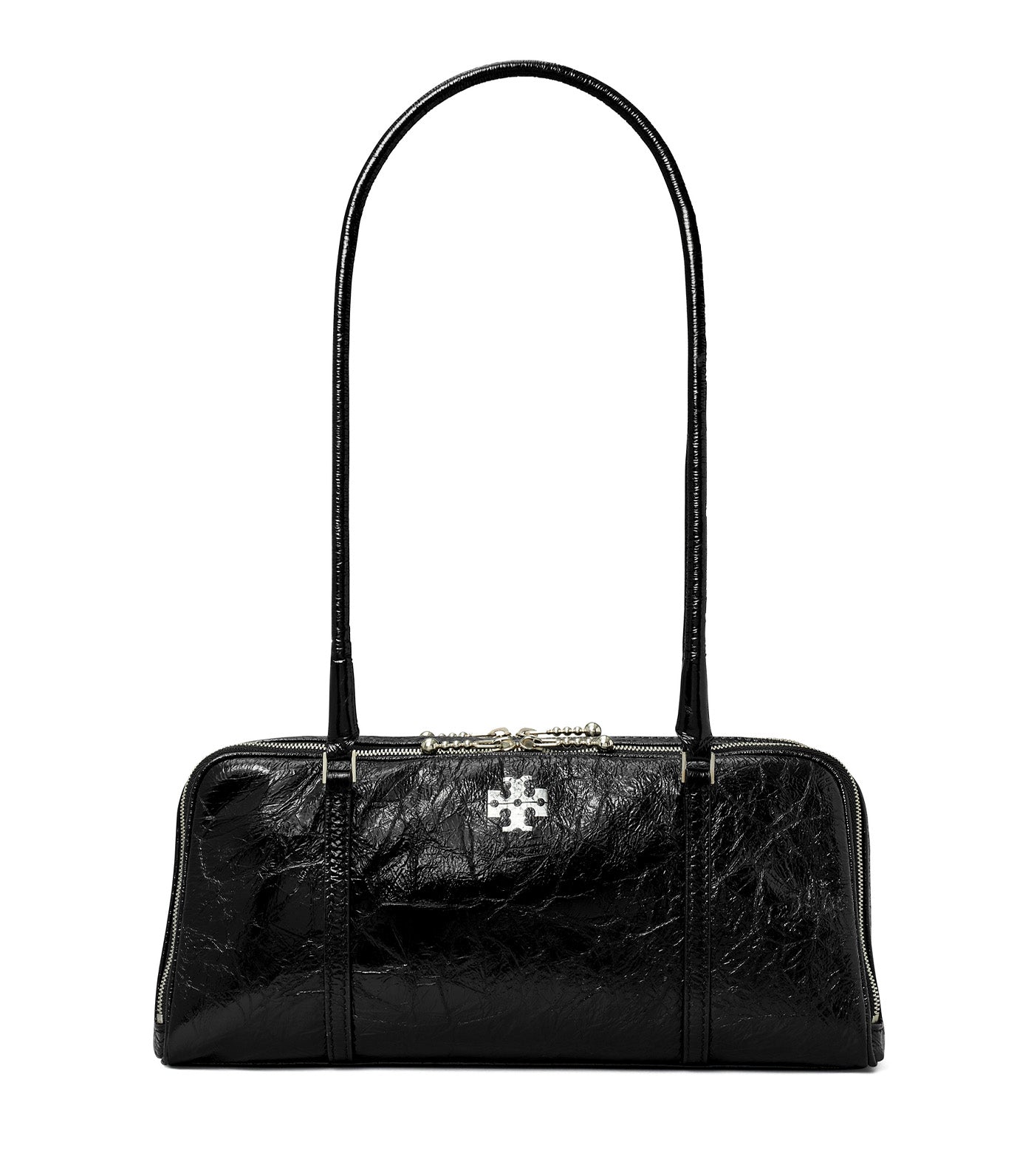 Crinkle Leather Marshmallow Satchel