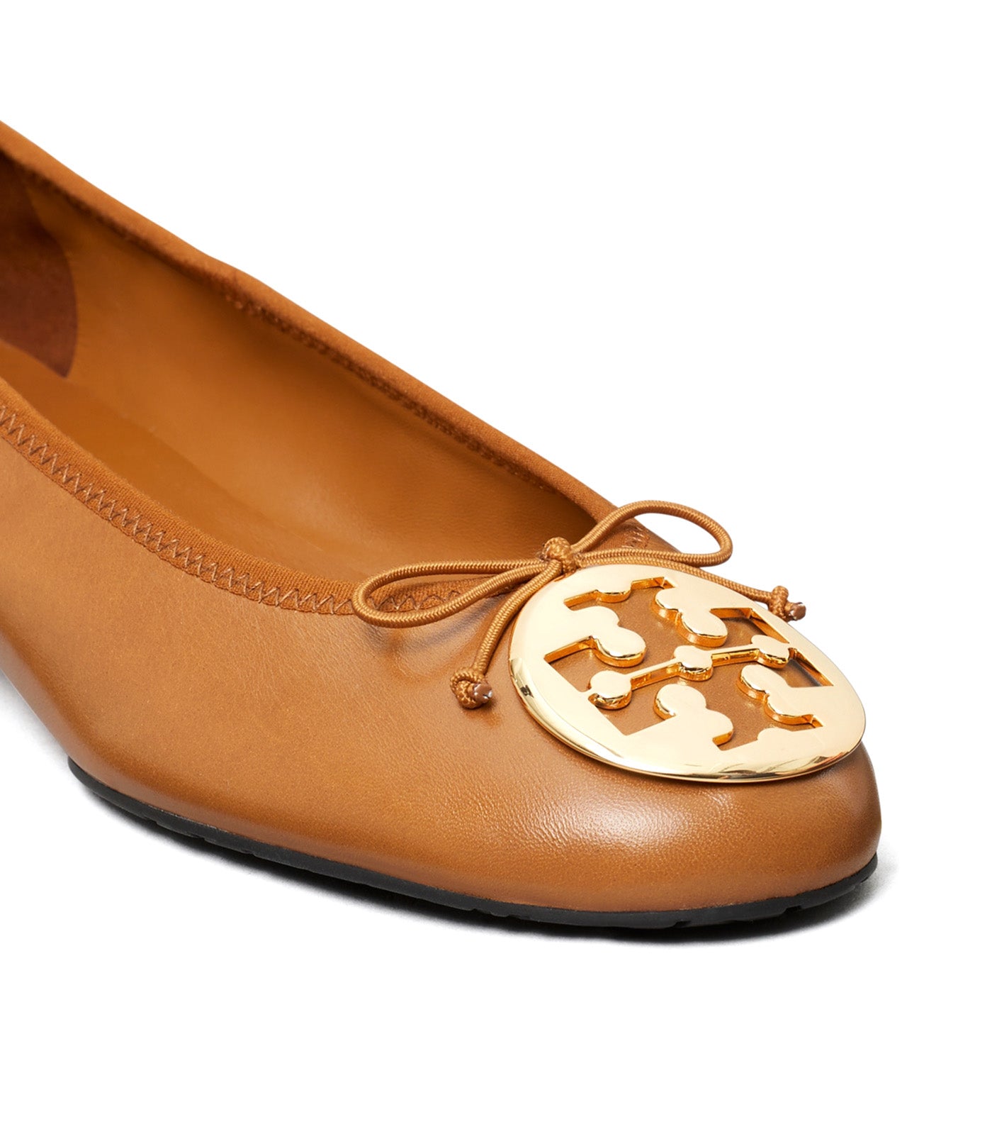 Tory Burch Reva Heeled Ballet Pecan Praline/Gold