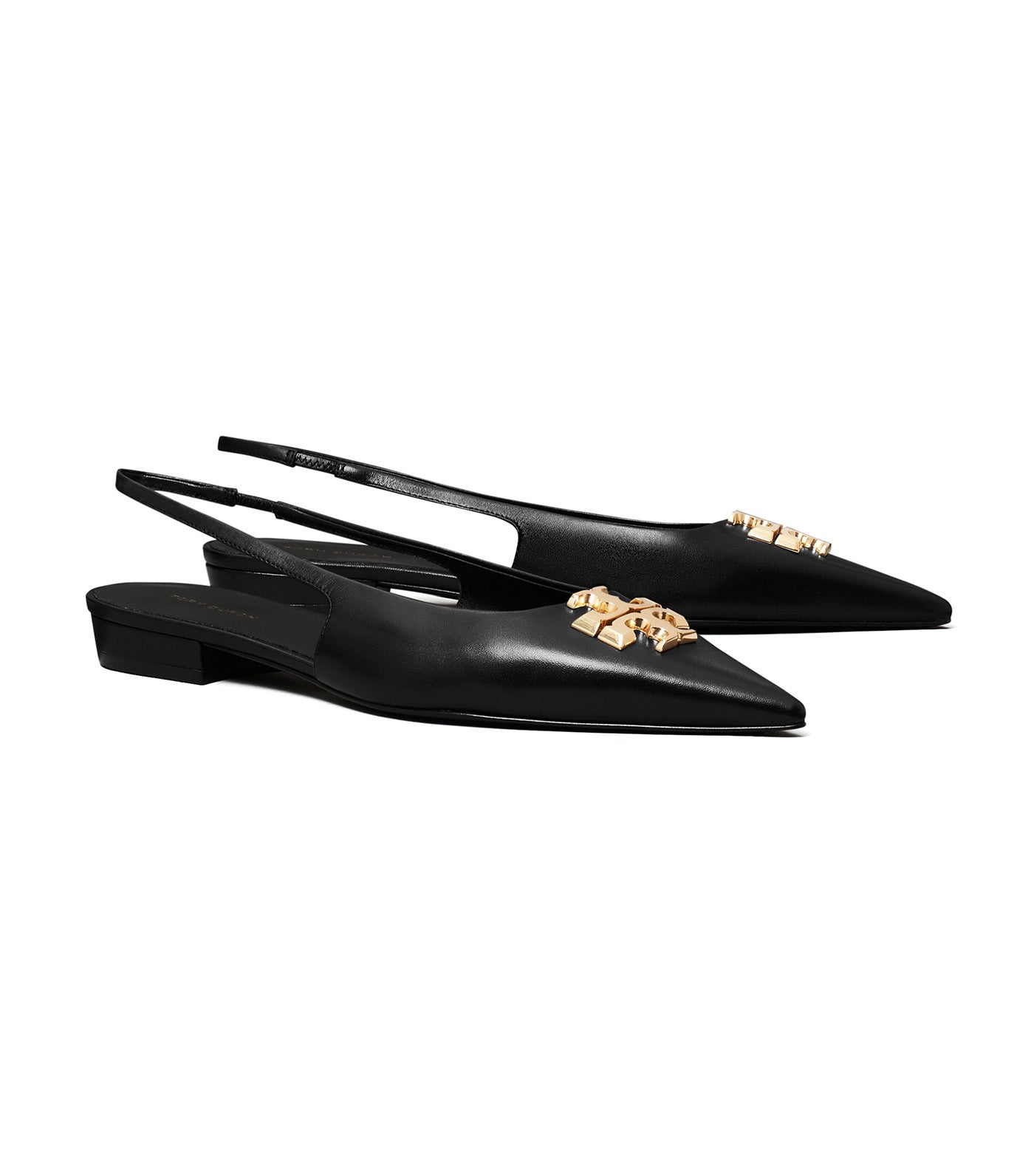 Eleanor Slingback Flat Perfect Black/Gold