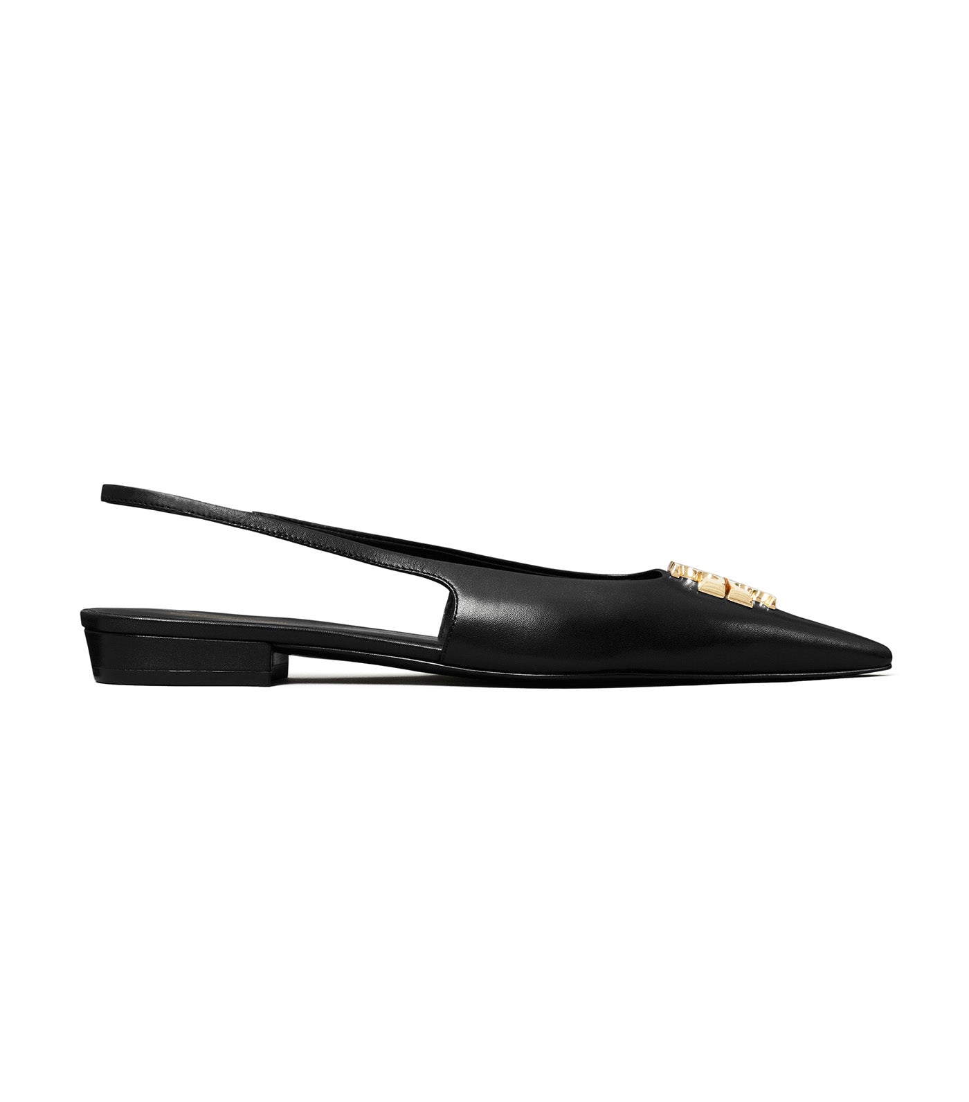Eleanor Slingback Flat Perfect Black/Gold