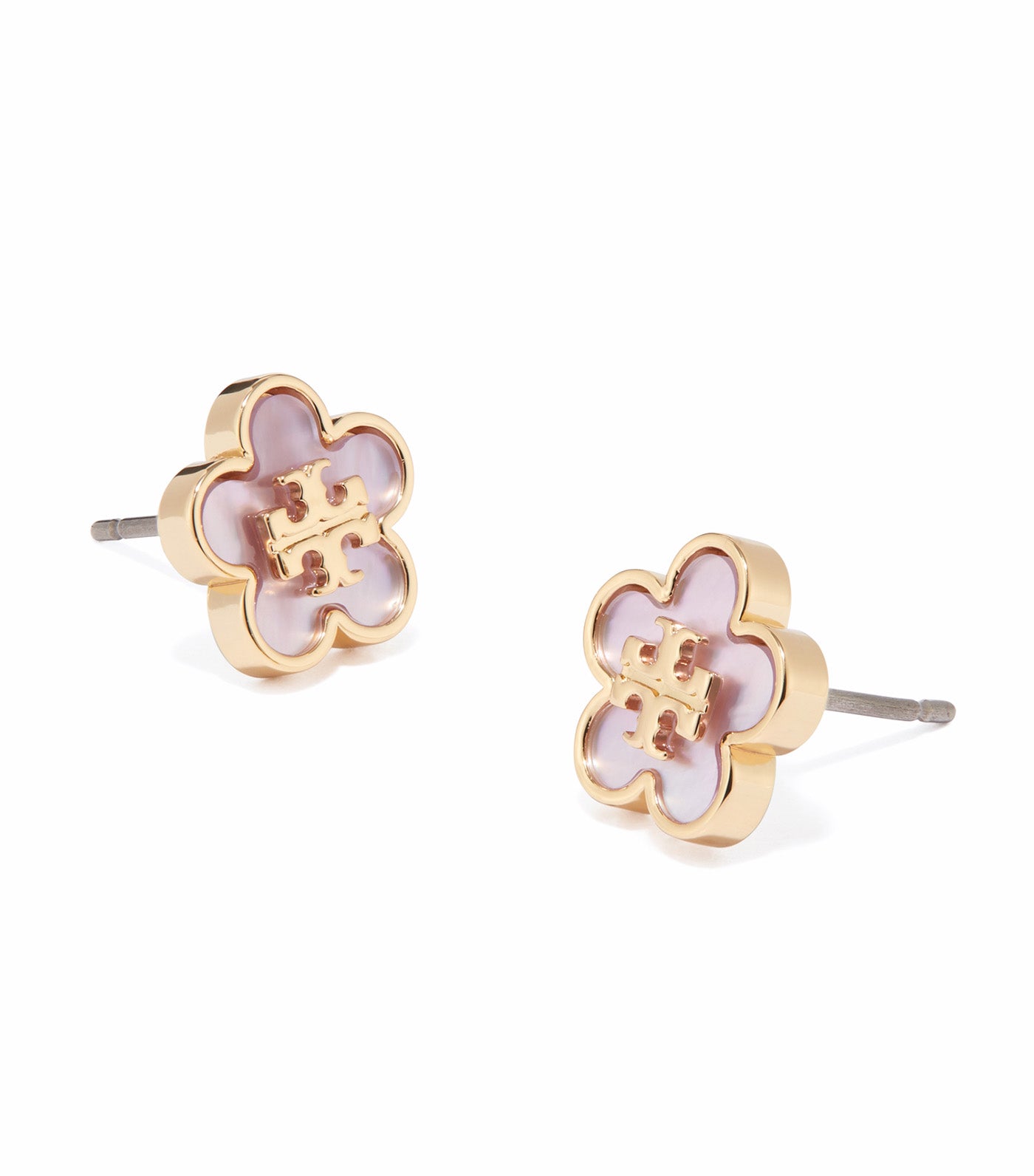 Tory Burch Forget Me Not Stud Earrings Tory Gold/Pink