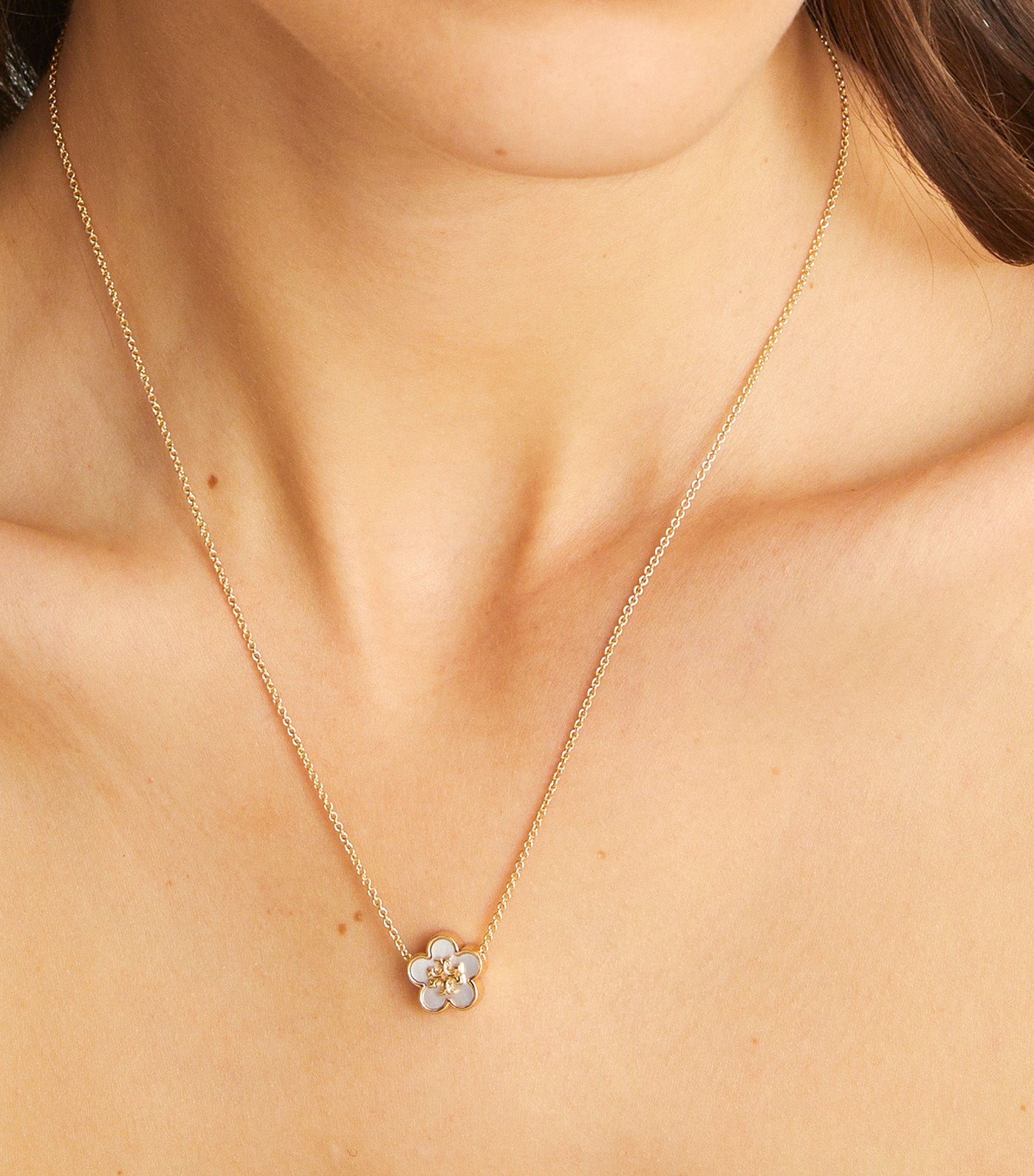 Forget Me Not Pendant Necklace Tory Gold/Mother Of Pearl
