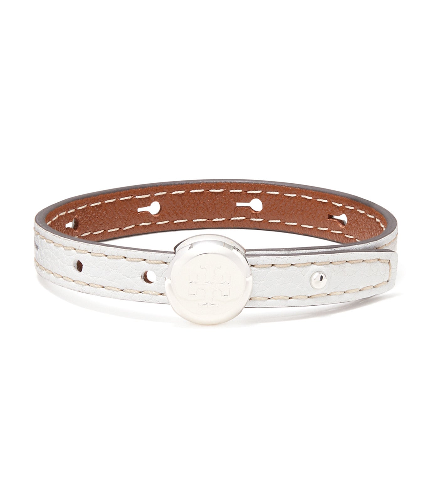 Icon Leather Bracelet Light Silver/Butterfly Blue