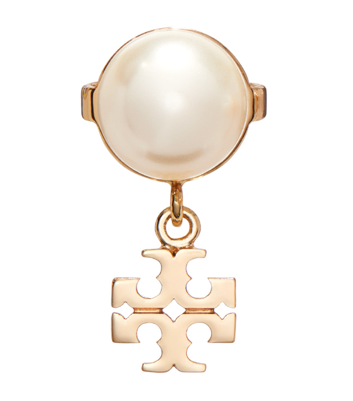 Small Moondance Stud Earrings Tory Gold/Cream