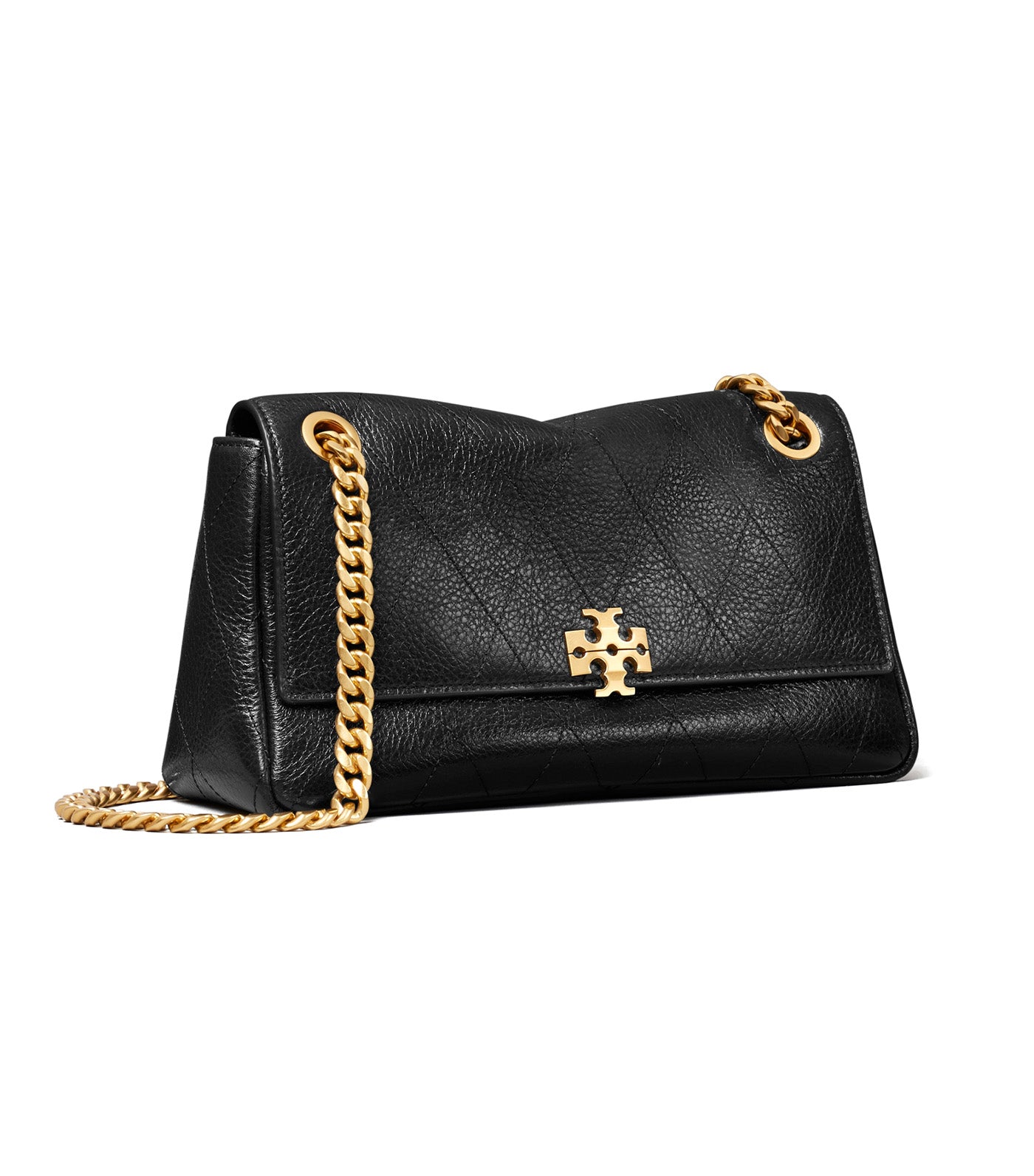 Small Charlie Quilted Shoulder Bag Black