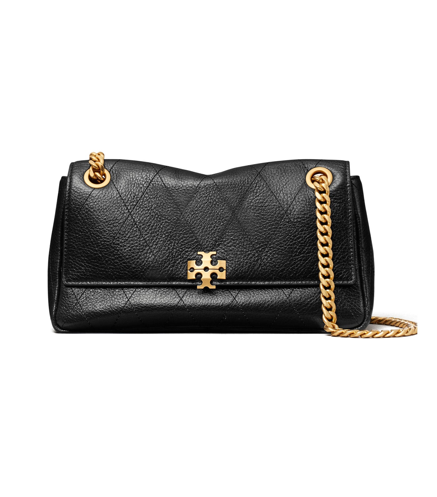 Small Charlie Quilted Shoulder Bag Black