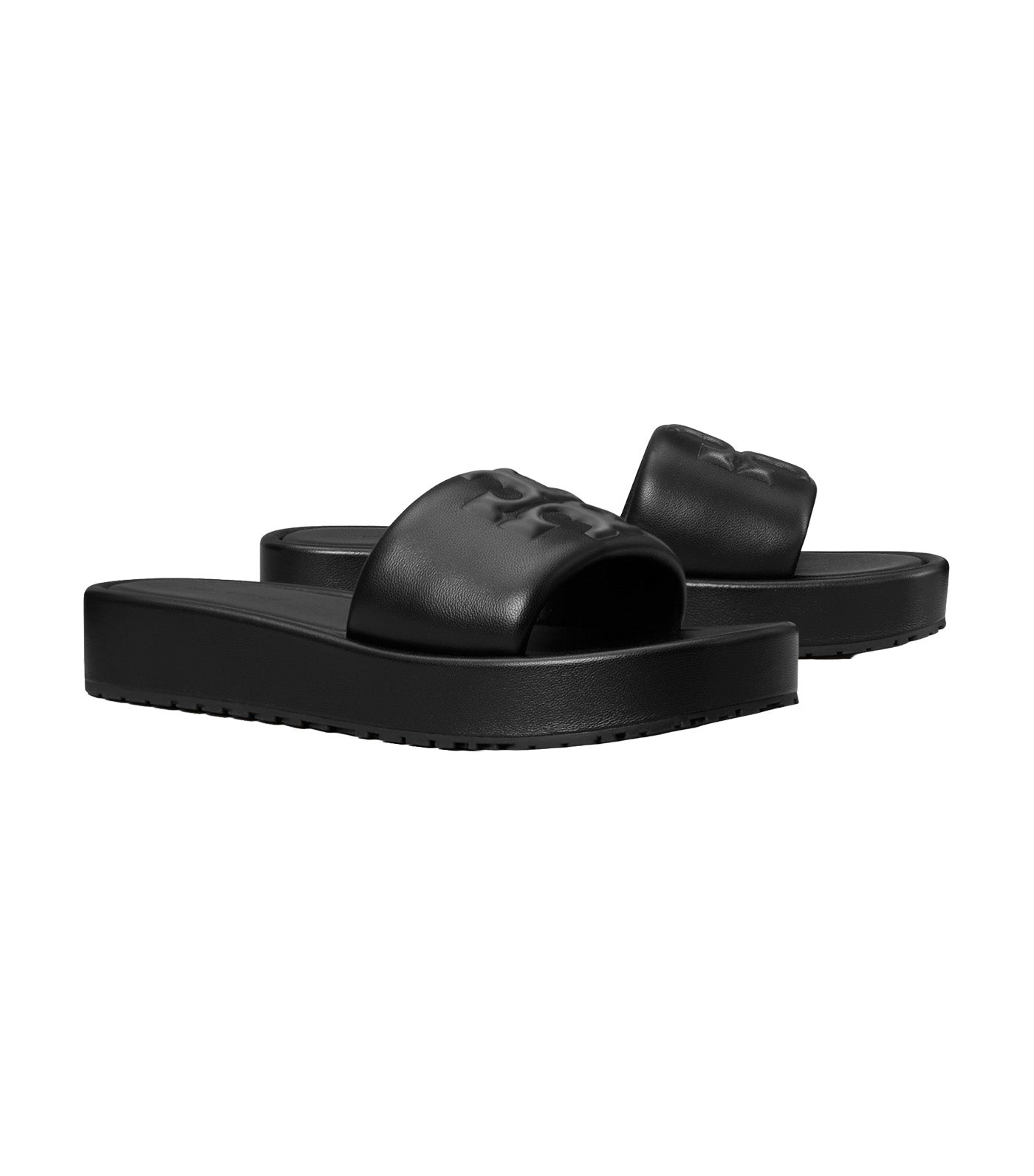 Double T Sport Platform Slide Perfect Black