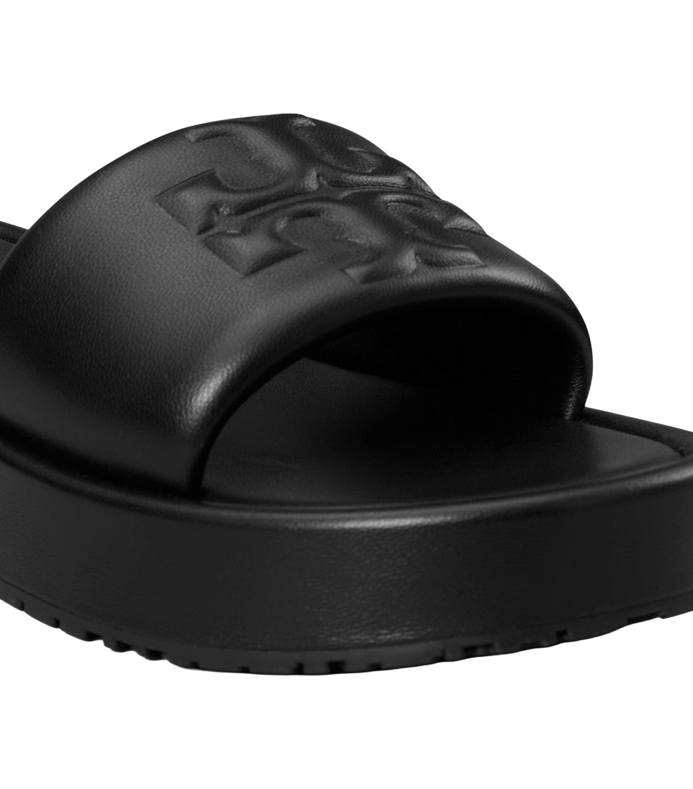 Double T Sport Platform Slide Perfect Black