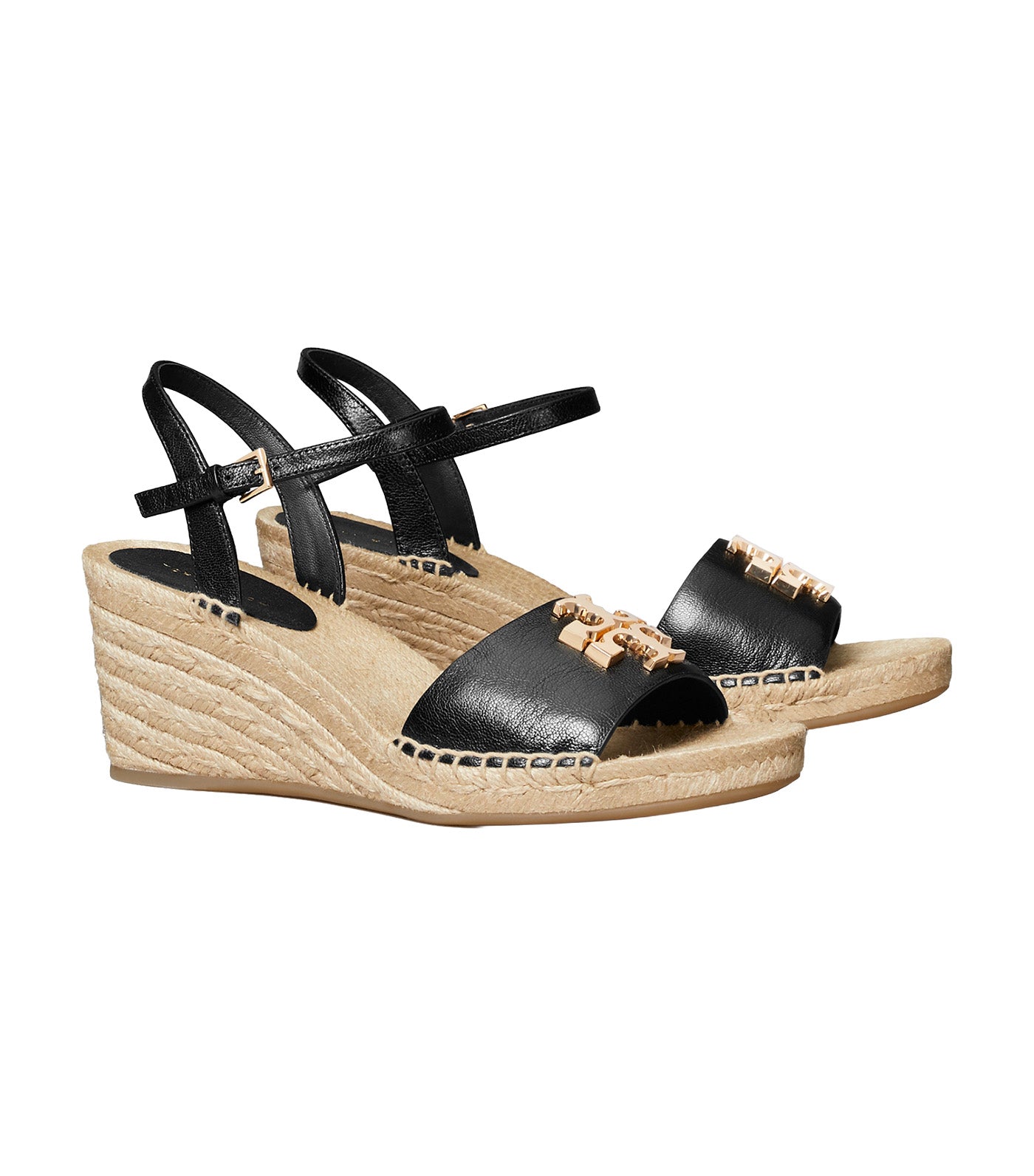 Eleanor Wedge Espadrille Perfect Black/Gold