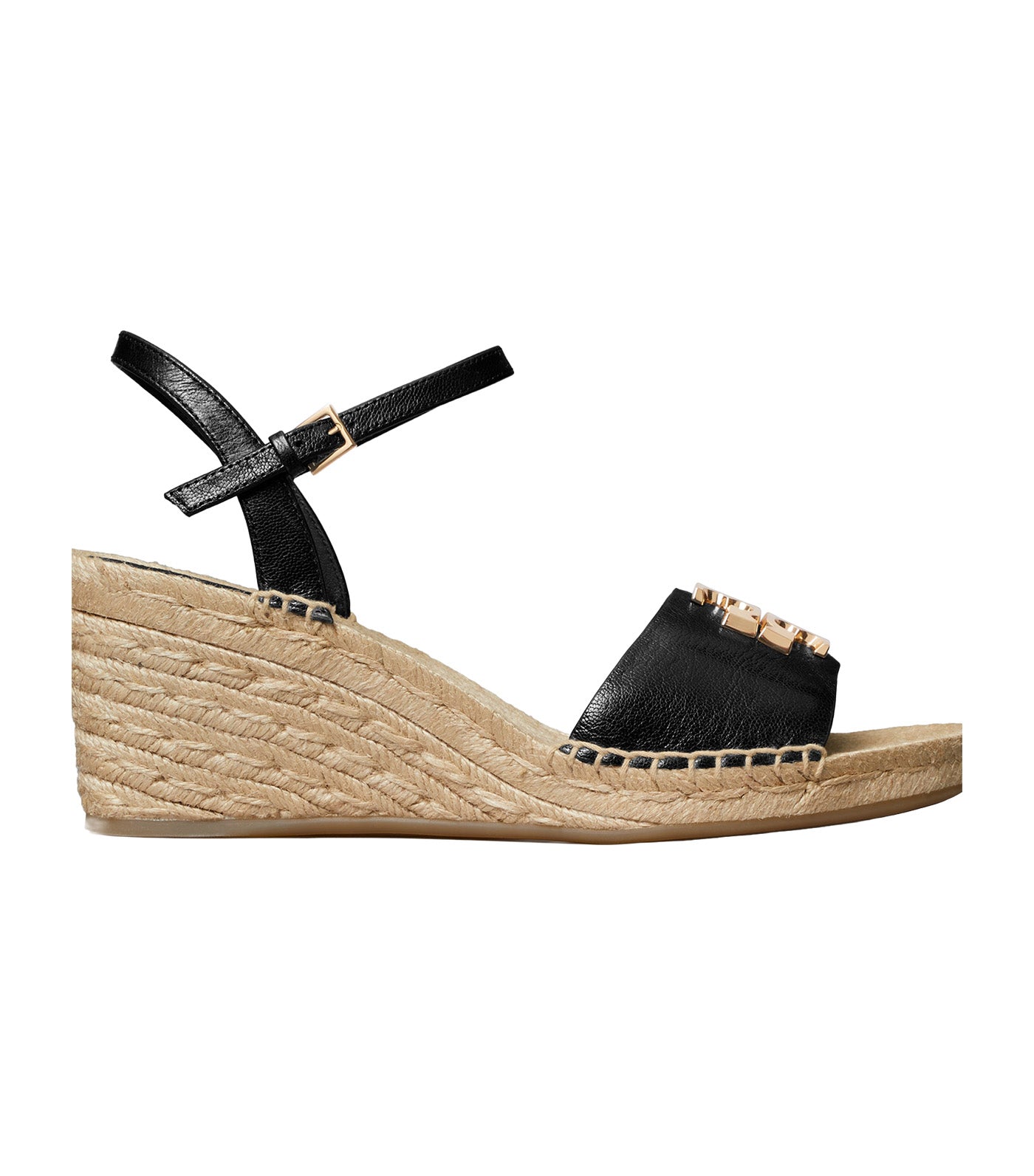 Eleanor Wedge Espadrille Perfect Black/Gold