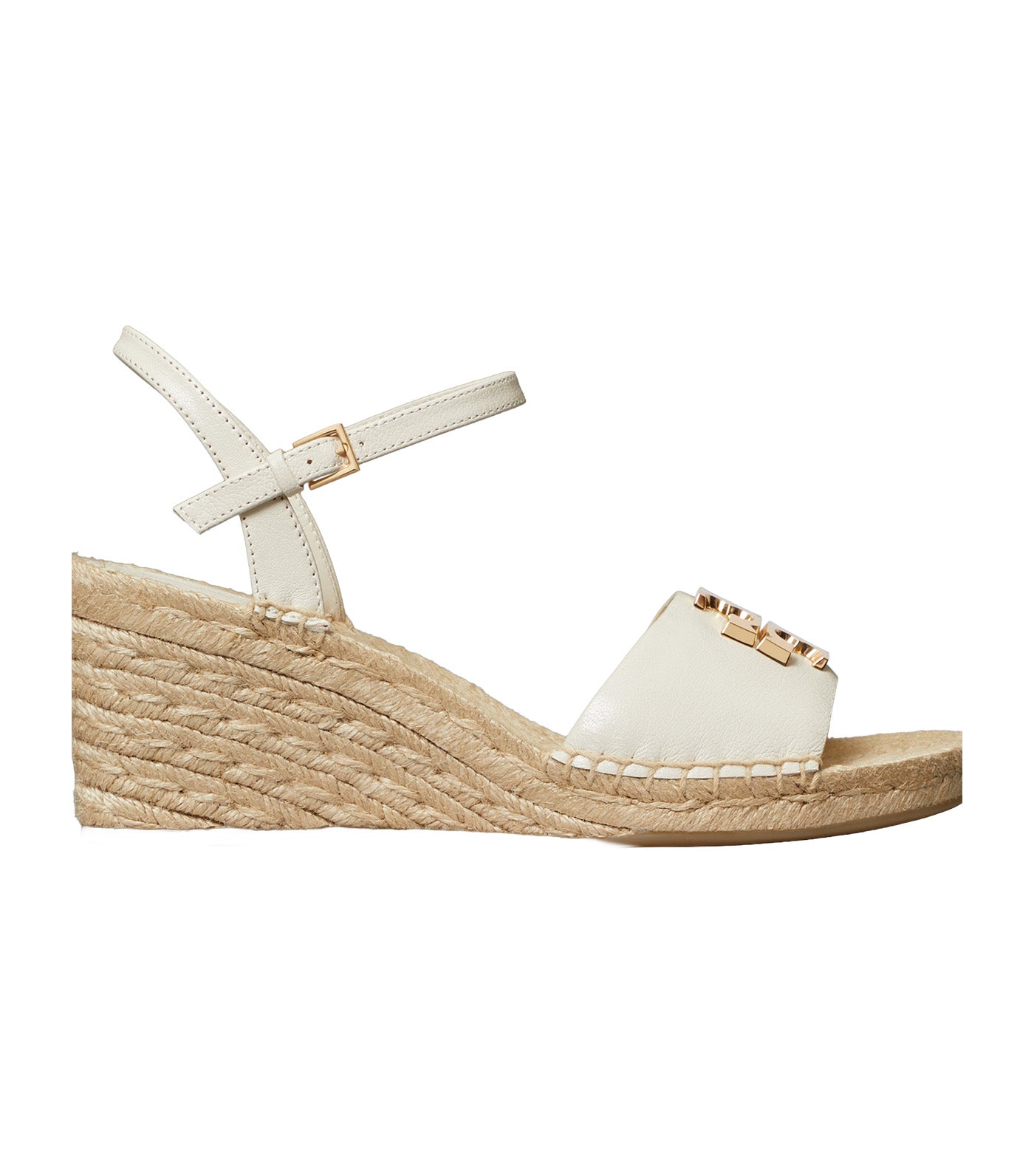 Eleanor Wedge Espadrille Light Cream/Gold