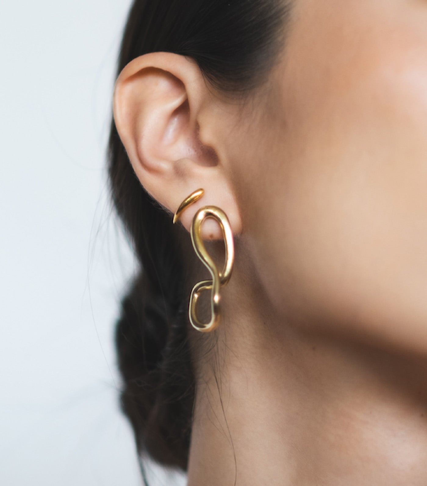 Golden Monstera Uwea Earrings Gold